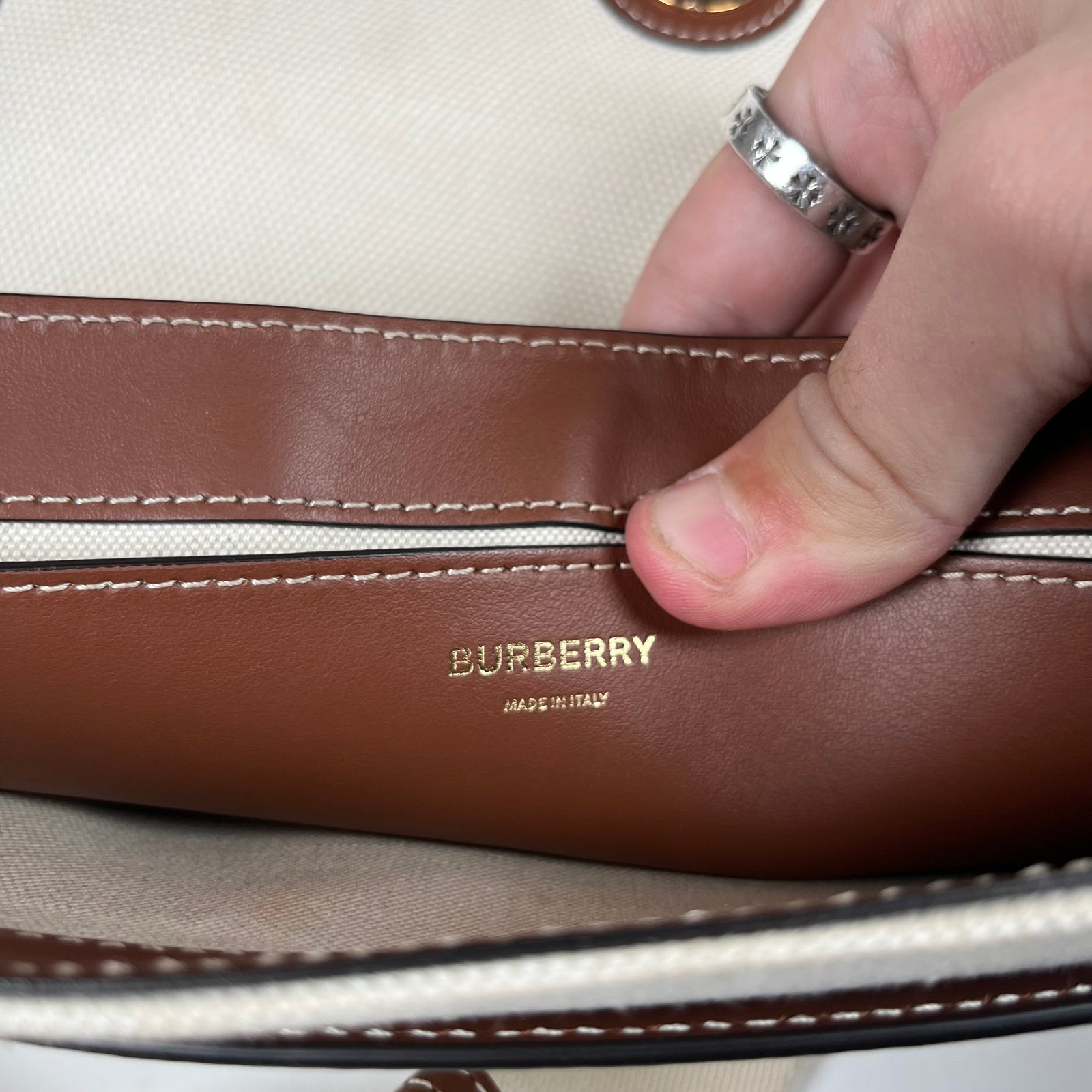 Burberry Horseferry Red Logo Canvas Crossbody Bag