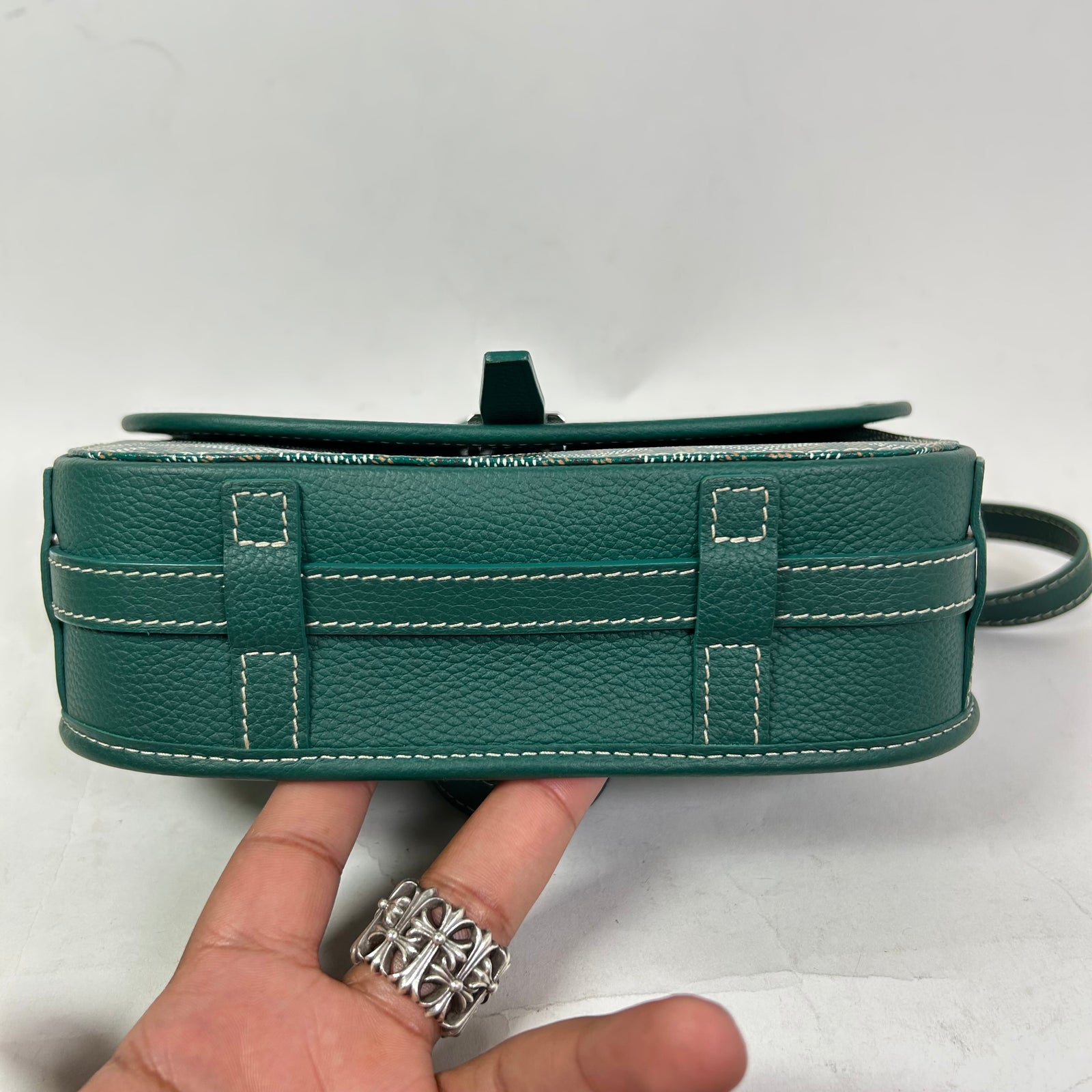 Goyard Green Goyardine Belvdere II PM Messenger Bag