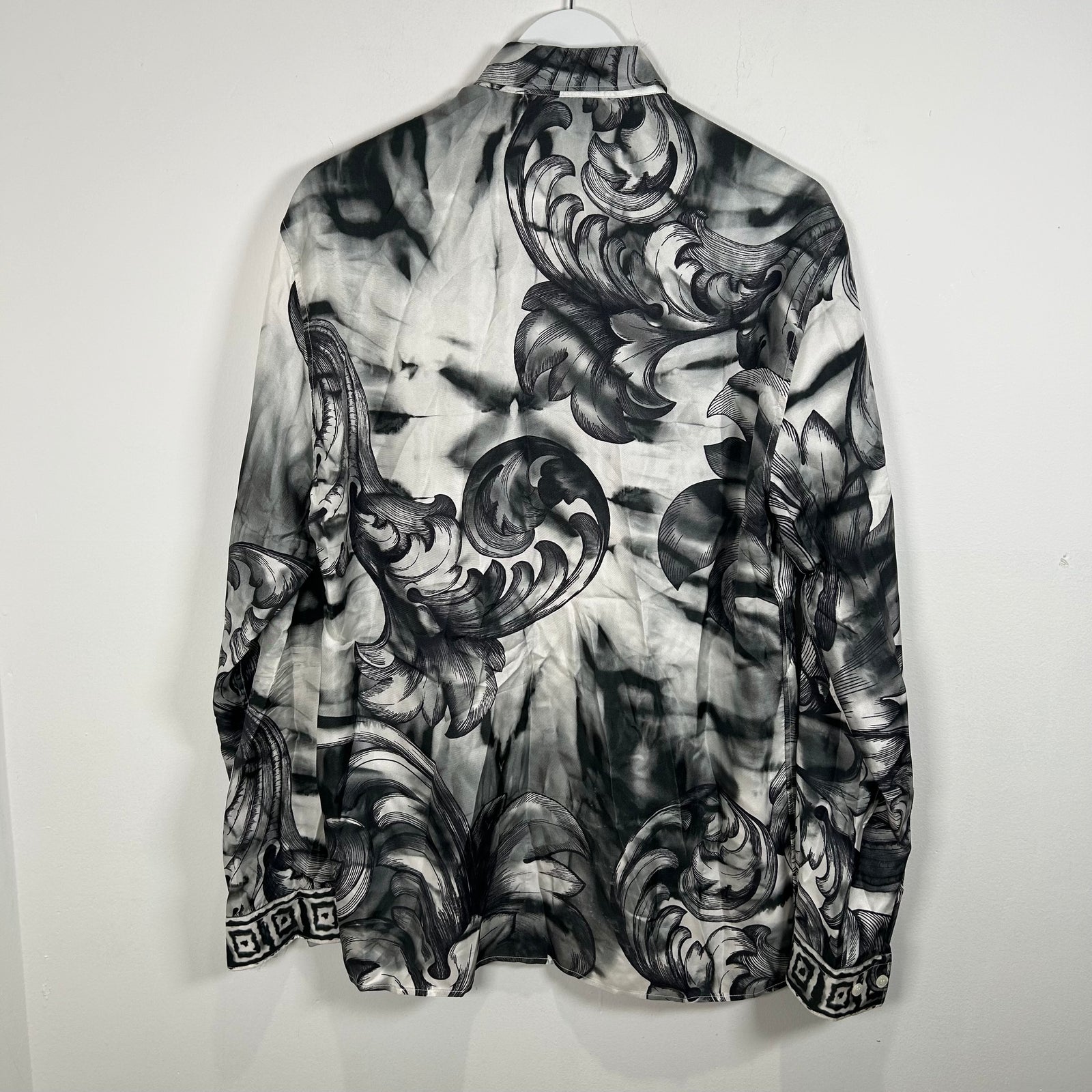Versace Grey Silk Shirt Size M