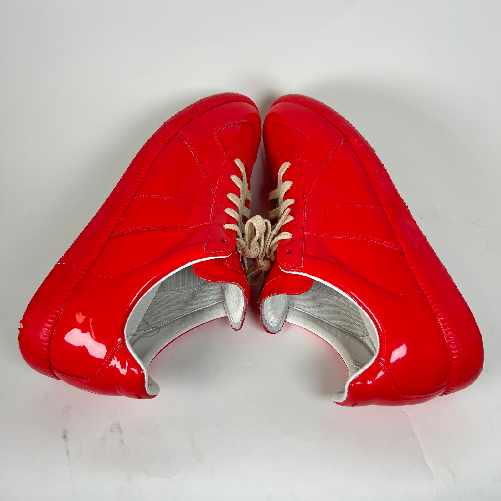 Maison Margiela Red Patent Leather Gats Size 45