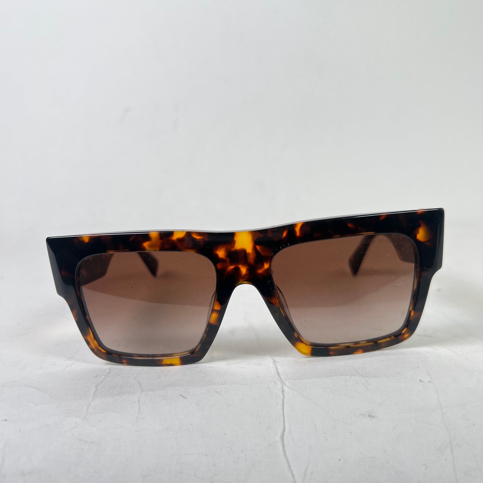 Miu Miu Tortoiseshell Square Frame Sunglasses