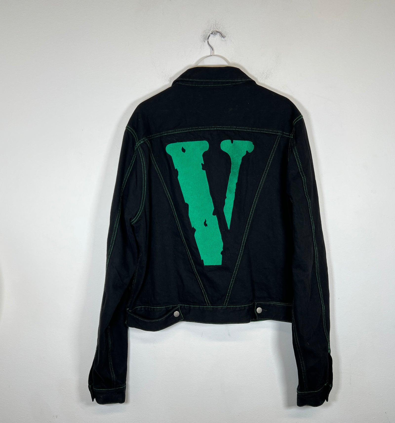 Vlone Black/Green Friends Denim Jacket Size XL