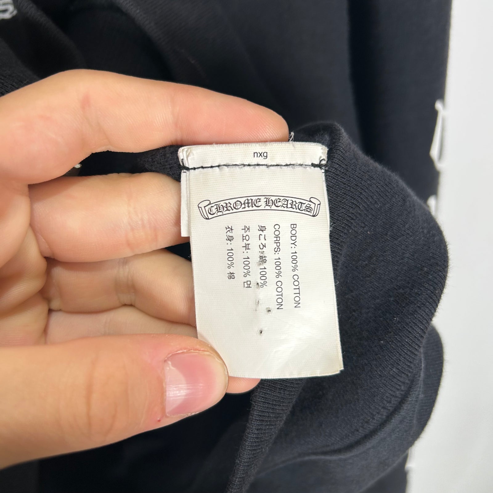 Chrome Hearts Thermal Lined Hoodie Spell-Out Sleeves Size L