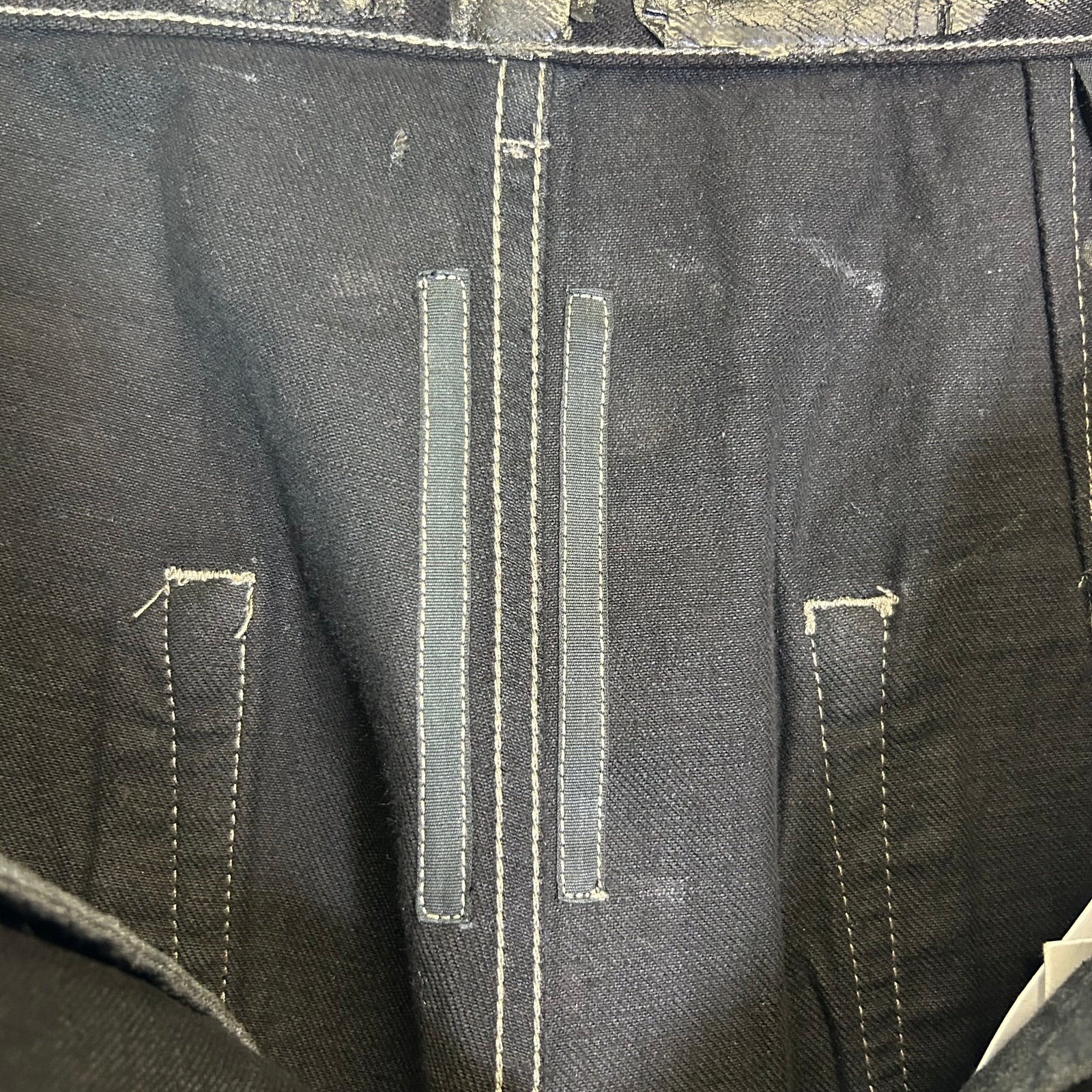 Rick Owens Waxed Crackled-Effect Bolan Bootcut Jeans