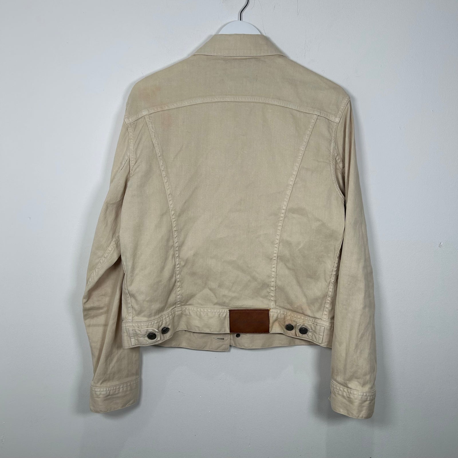 Ralph Lauren Purple Label Cream Denim Jacket Size S