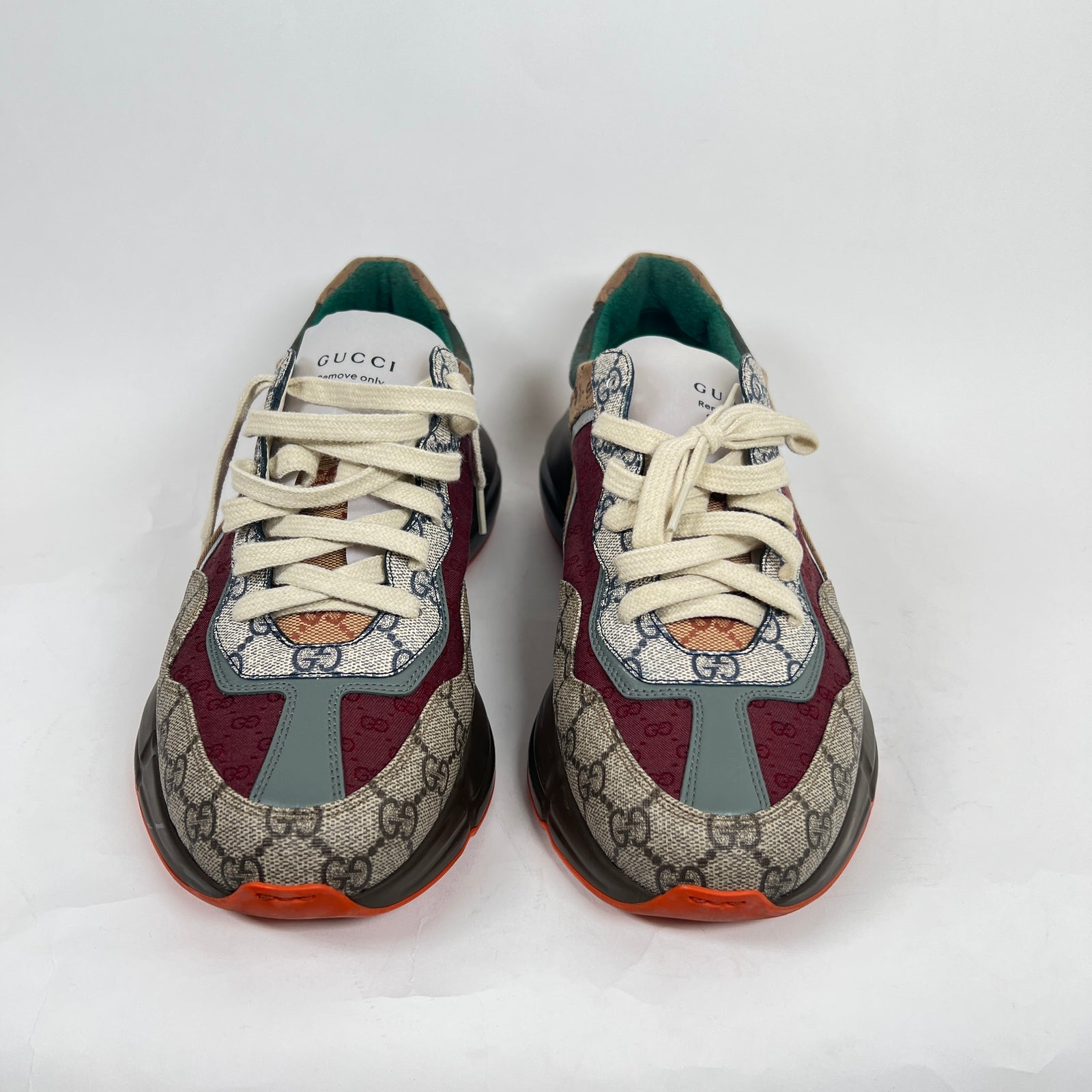 Gucci Burgundy GG Rhyton Sneaker Size GG 10.5