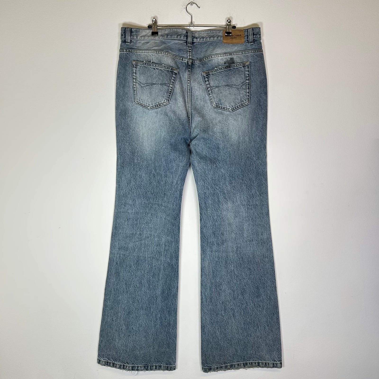 Balenciaga FW22 Lost Tape Flared Denim Jeans