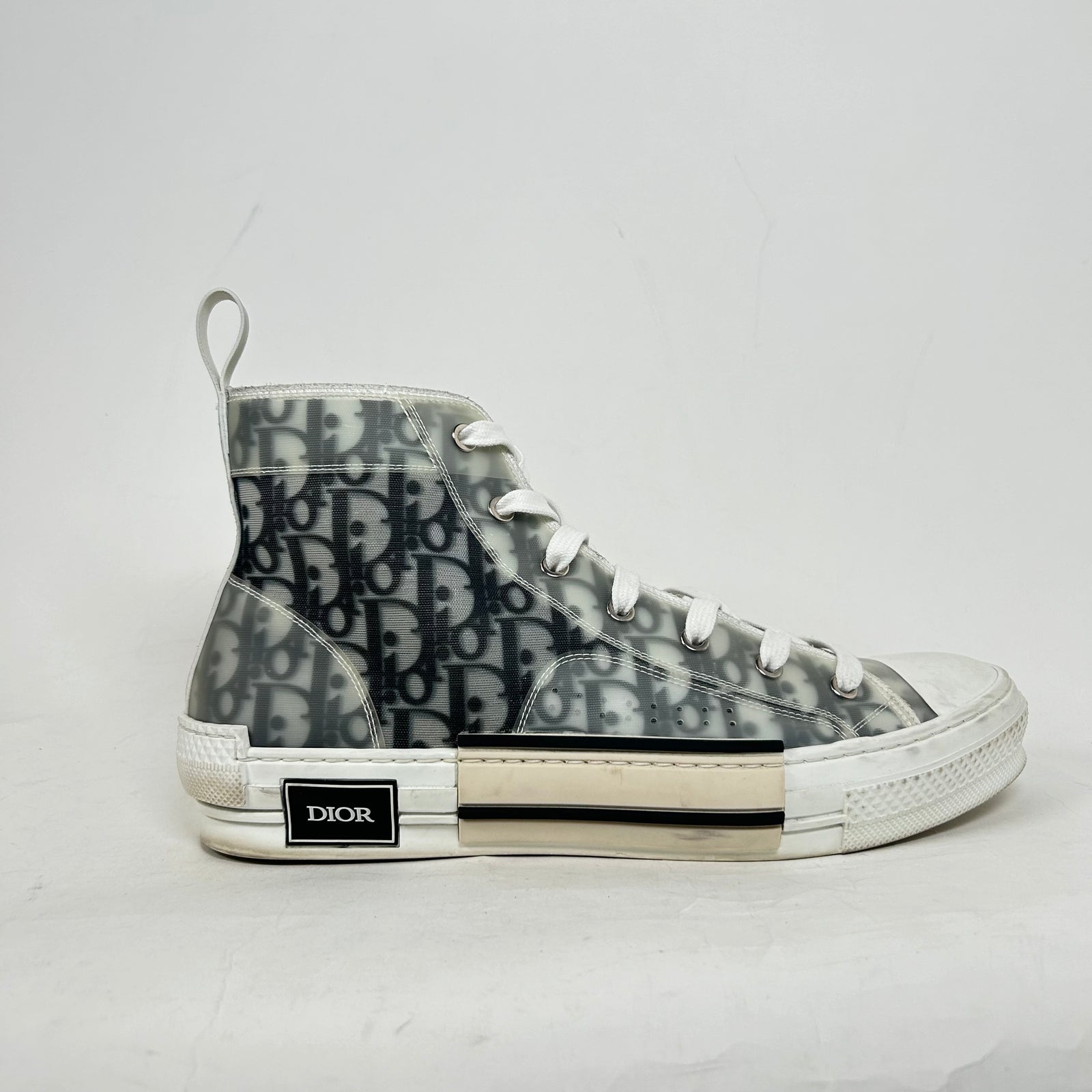 Dior B23 Black/White High Top Sneaker Size 44