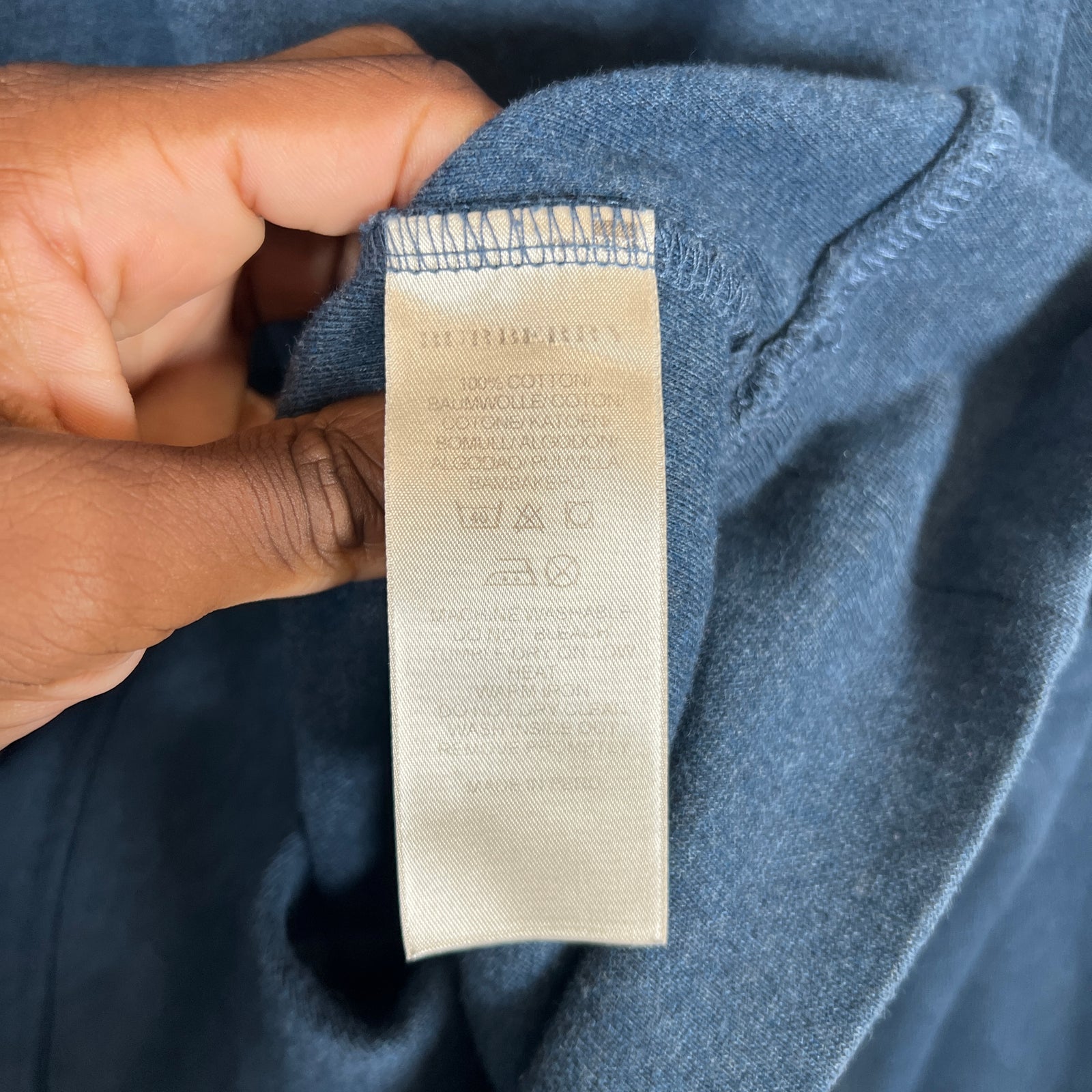 Burberry Brit Blue Half Zip Sweater Size L