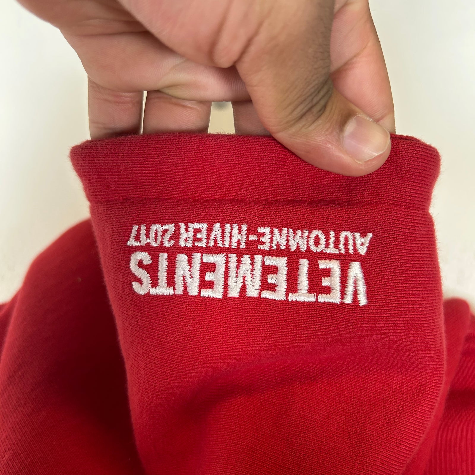 Vetements 17SS Red Gun Club Hoodie Size M