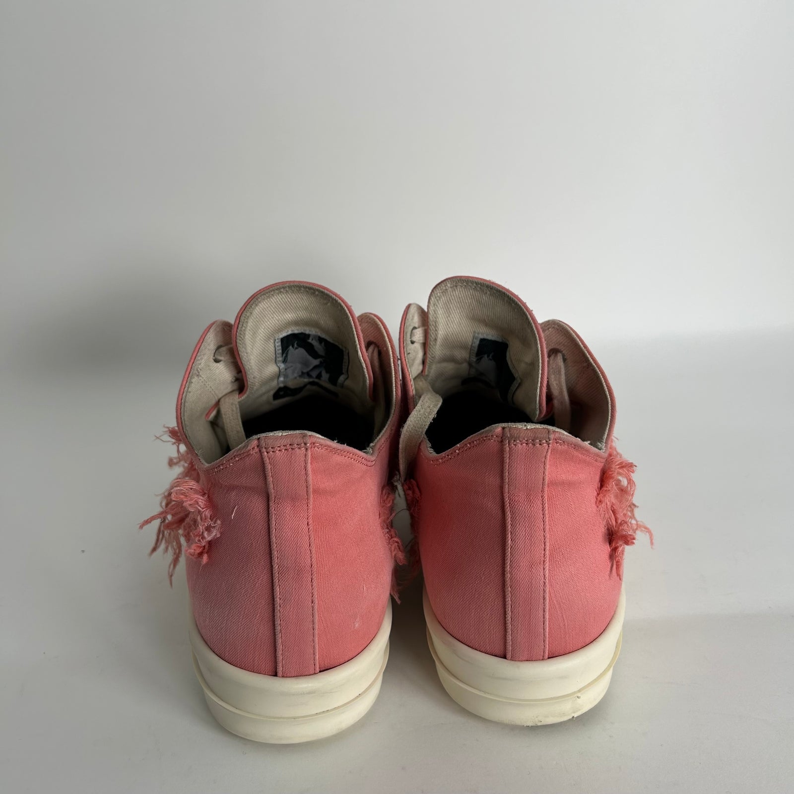 Rick Owens DrkShdw Pink Distressed Low-Top Ramones Size 12