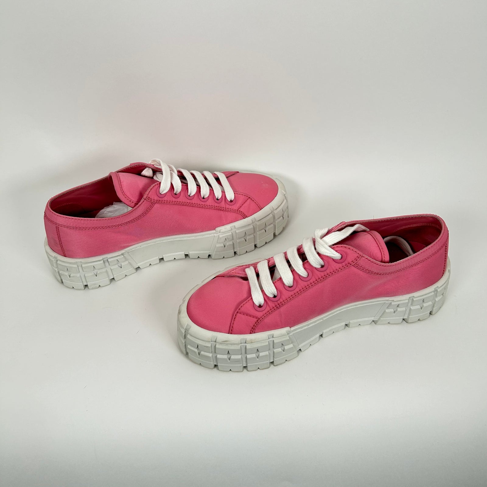 Prada Lug-Sole Platform Sneaker Size 38.5