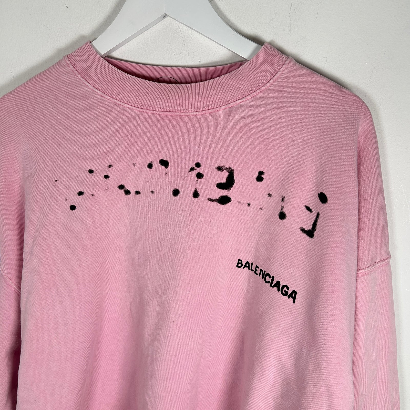 Balenciaga Pink Graphic Logo Longsleeve Size S