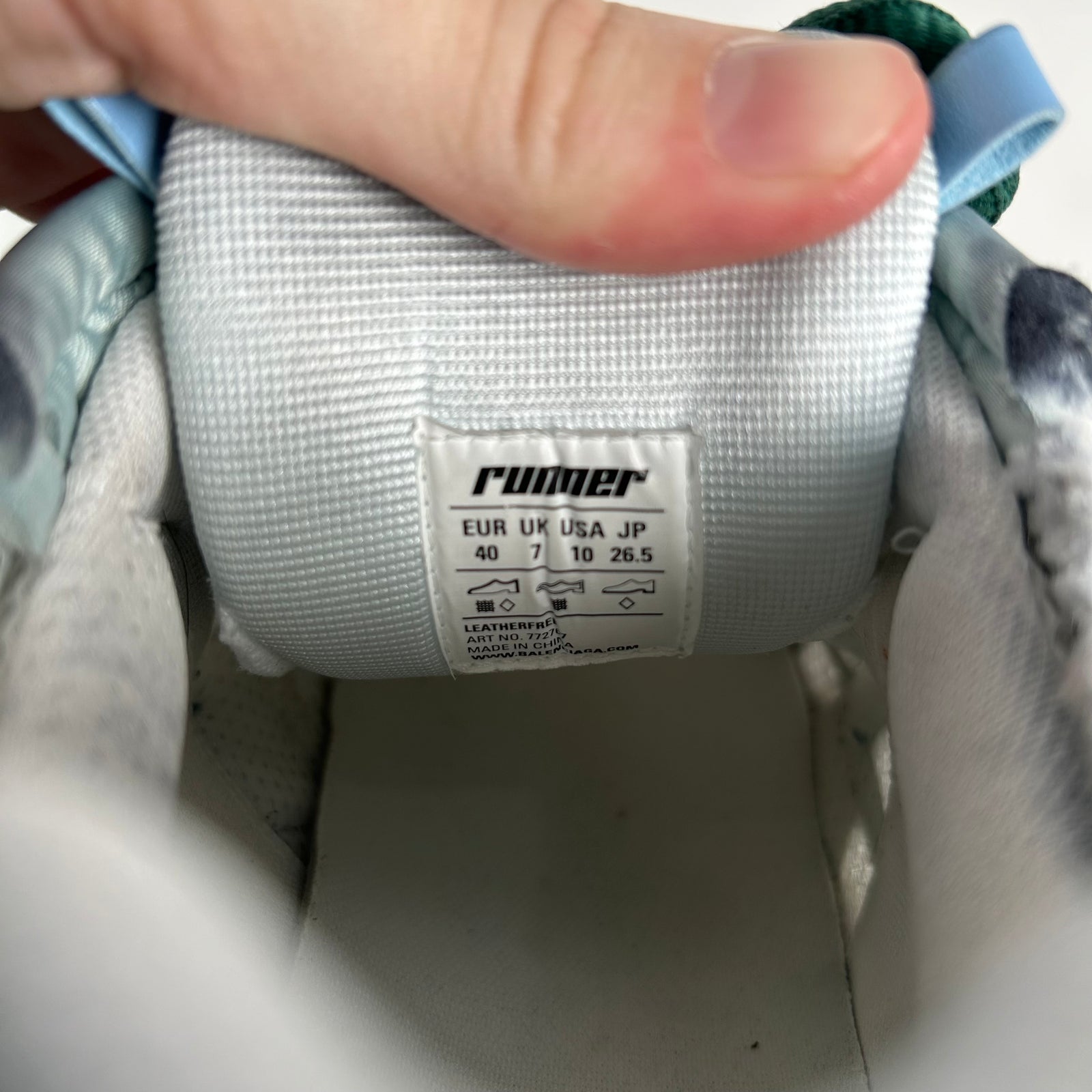 Balenciaga Green/Blue Runners Size 7