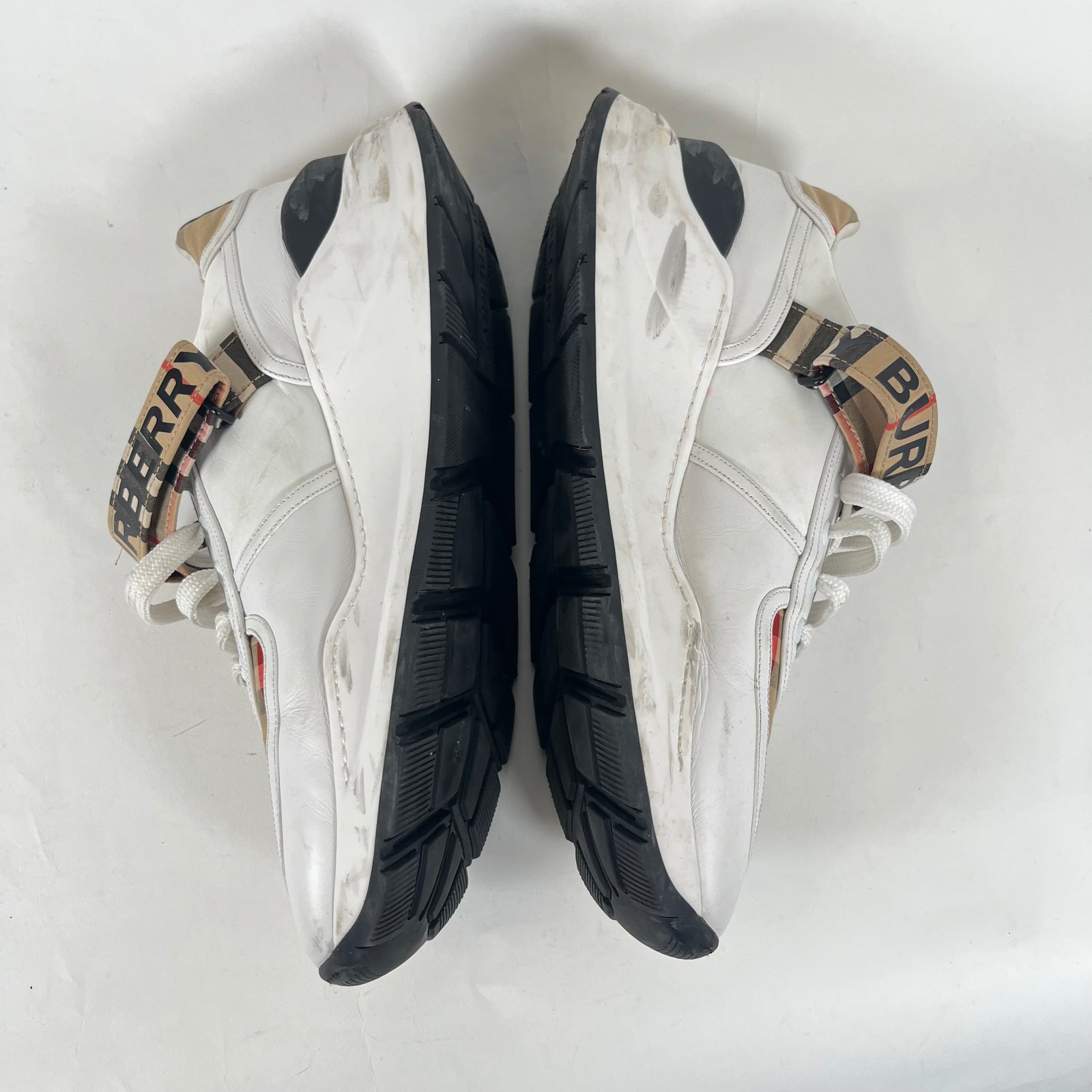 Burberry Beige Check Ronnie Low Sneaker Size 44