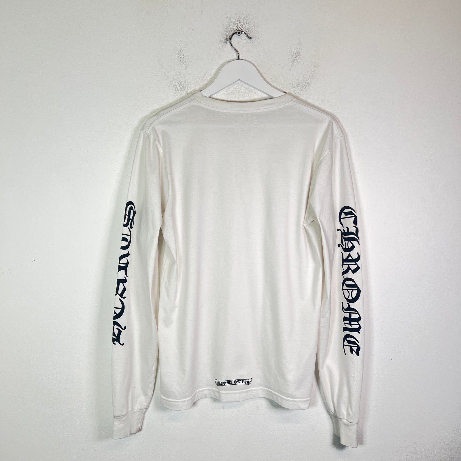Chrome Hearts White Neck Logo Script Longsleeve Size M