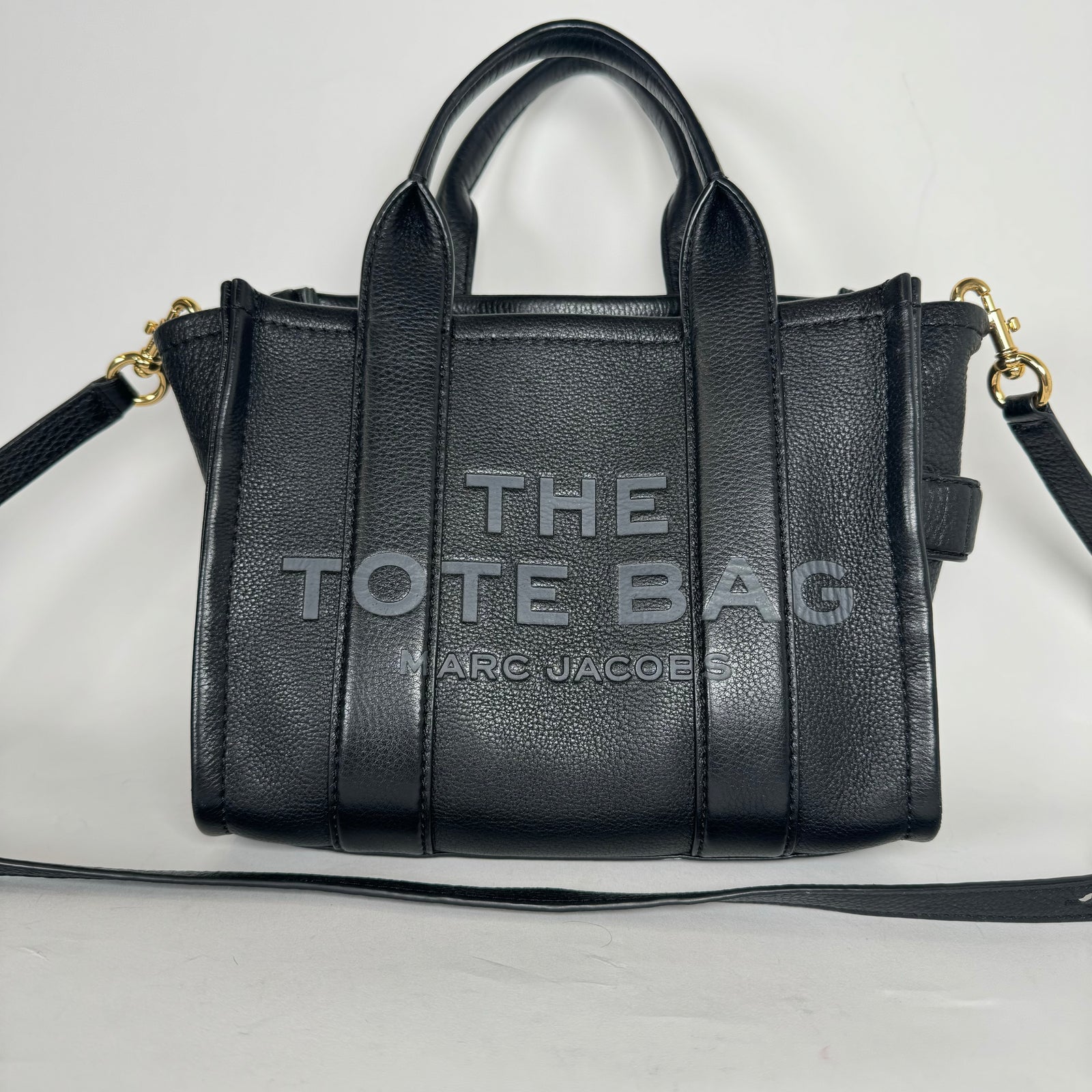 Marc Jacobs Black Leather Small Tote Bag