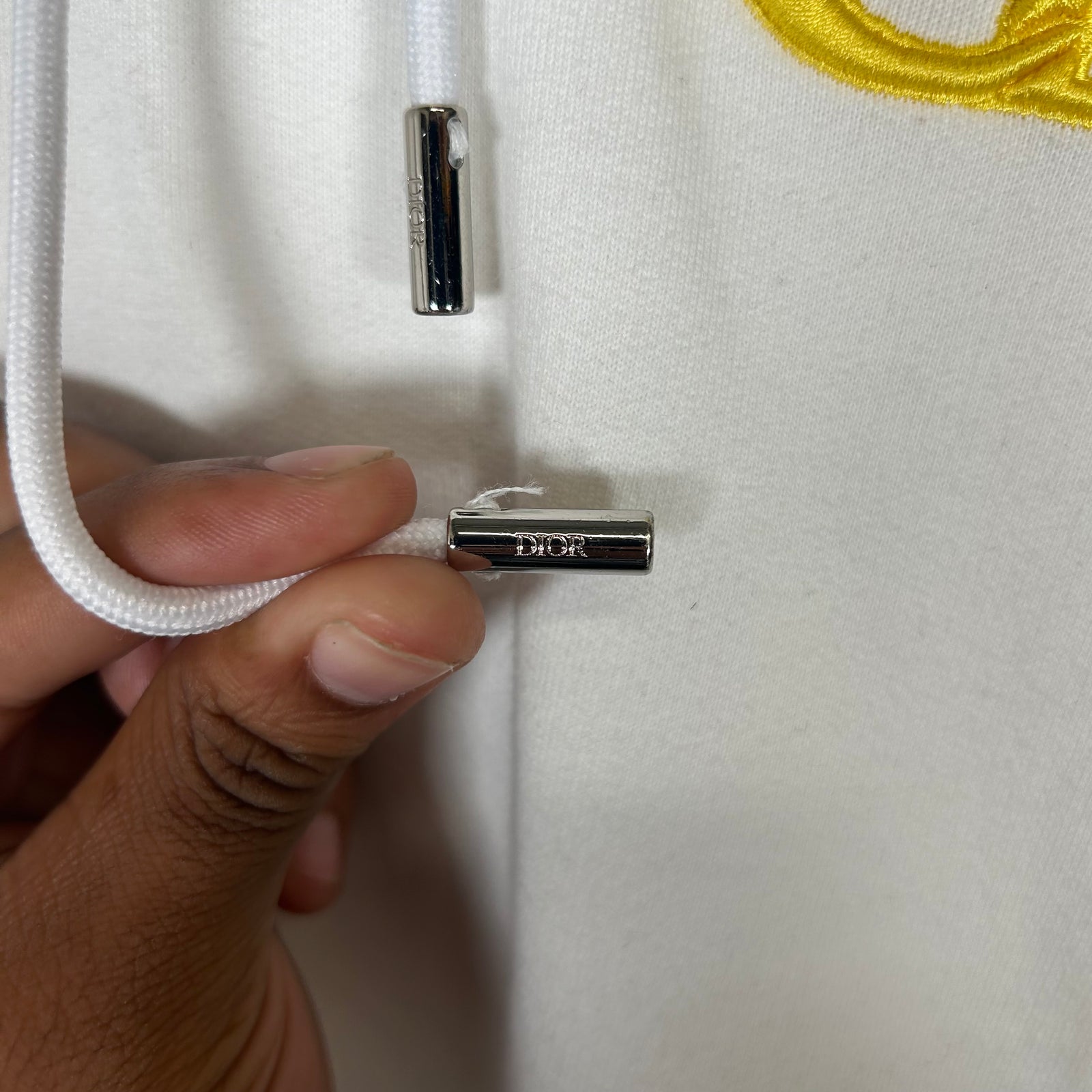 Dior White CD Icon Hoodie Size L