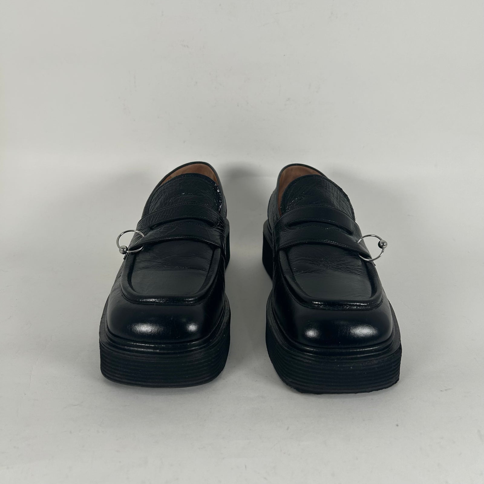 Marni Pierced Leather Platform Loafer Size 11