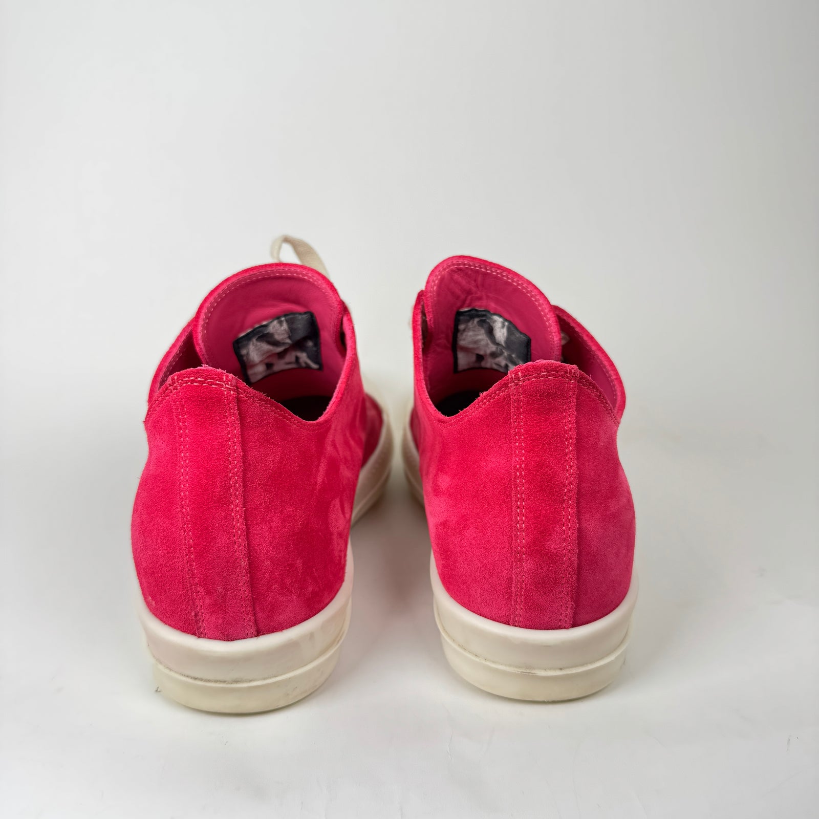 Rick Owens Pink Mainline Suede Low Ramones Size 41