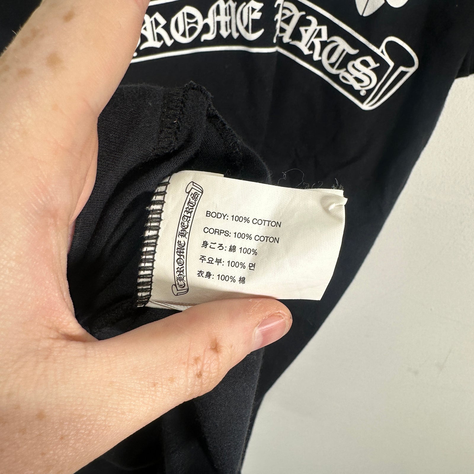 Chrome Hearts Black 'Fleur' Graphic T-Shirt Size S