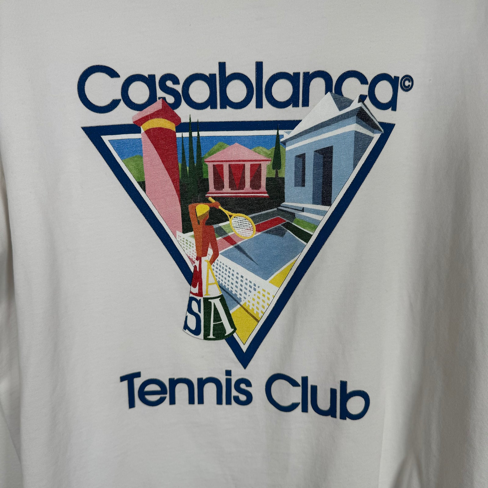 Casablanca White Tennis Club Tee Size XL