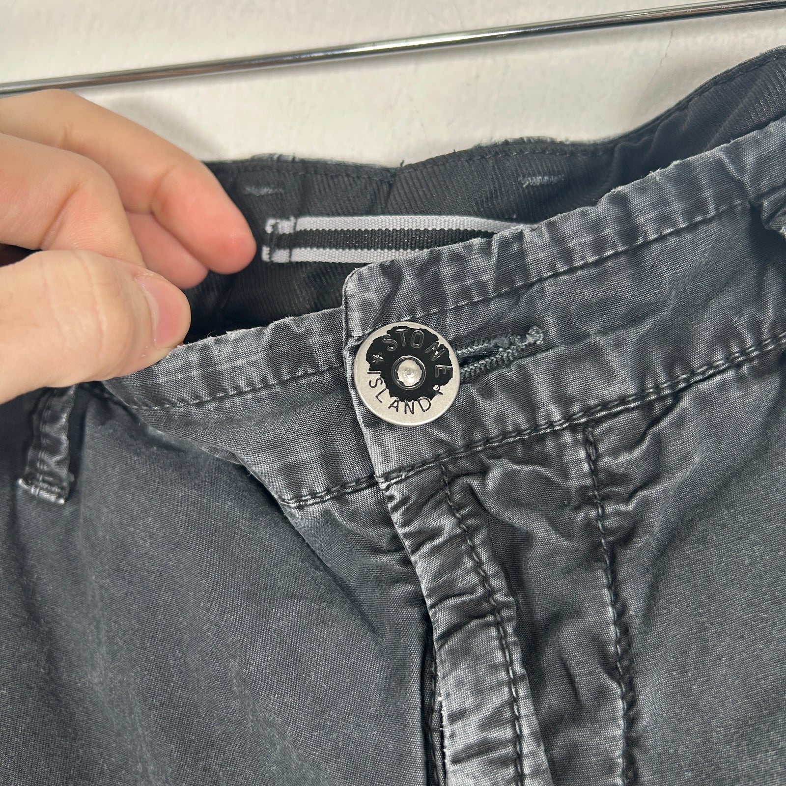 Stone Island Black Washed Cargo Pants Size 30