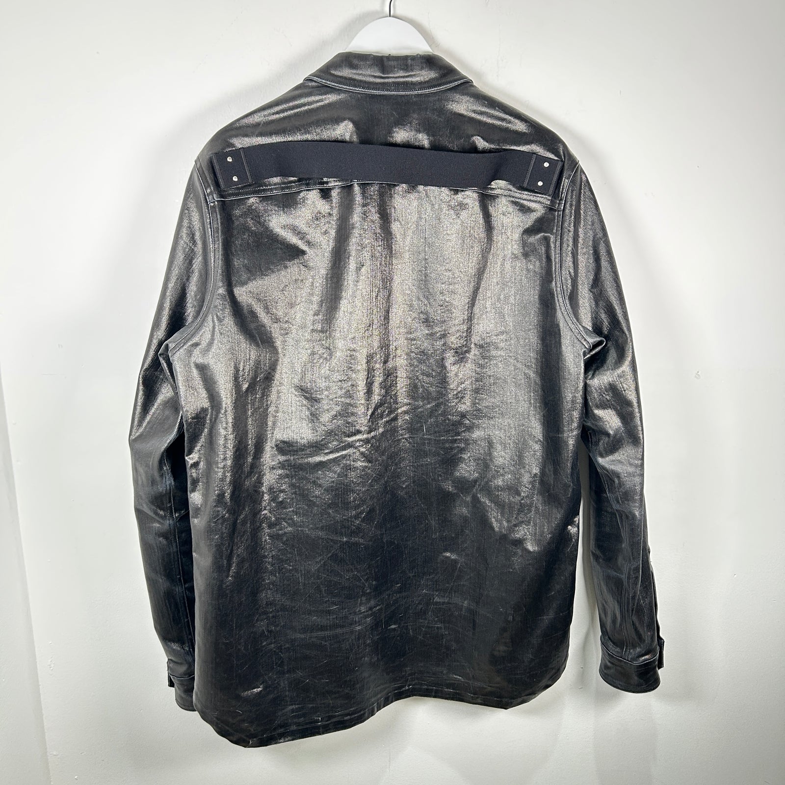 Rick Owens Black Wax Fog Pocket Jacket SS23 Size 42