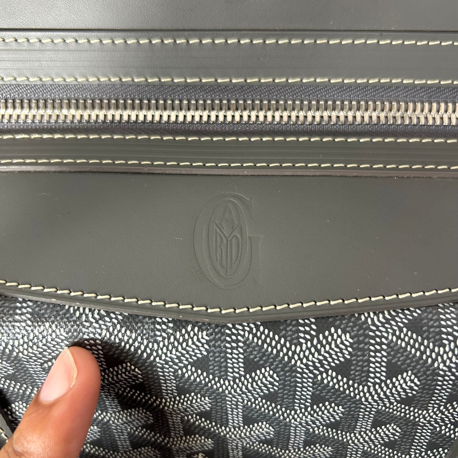 Goyard Grey Goyardine Boeing 55 Travel Duffle Bag