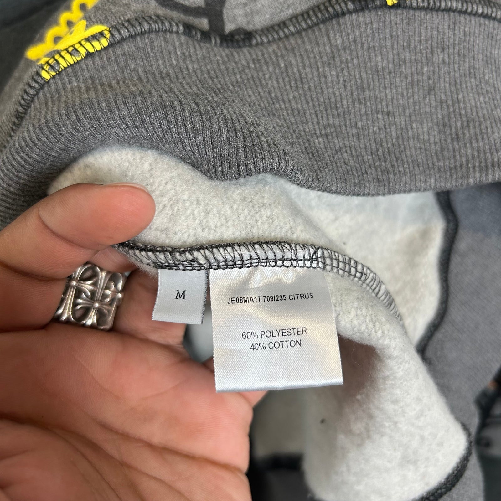 JW Anderson Flower Print Striped Hoodie Size M