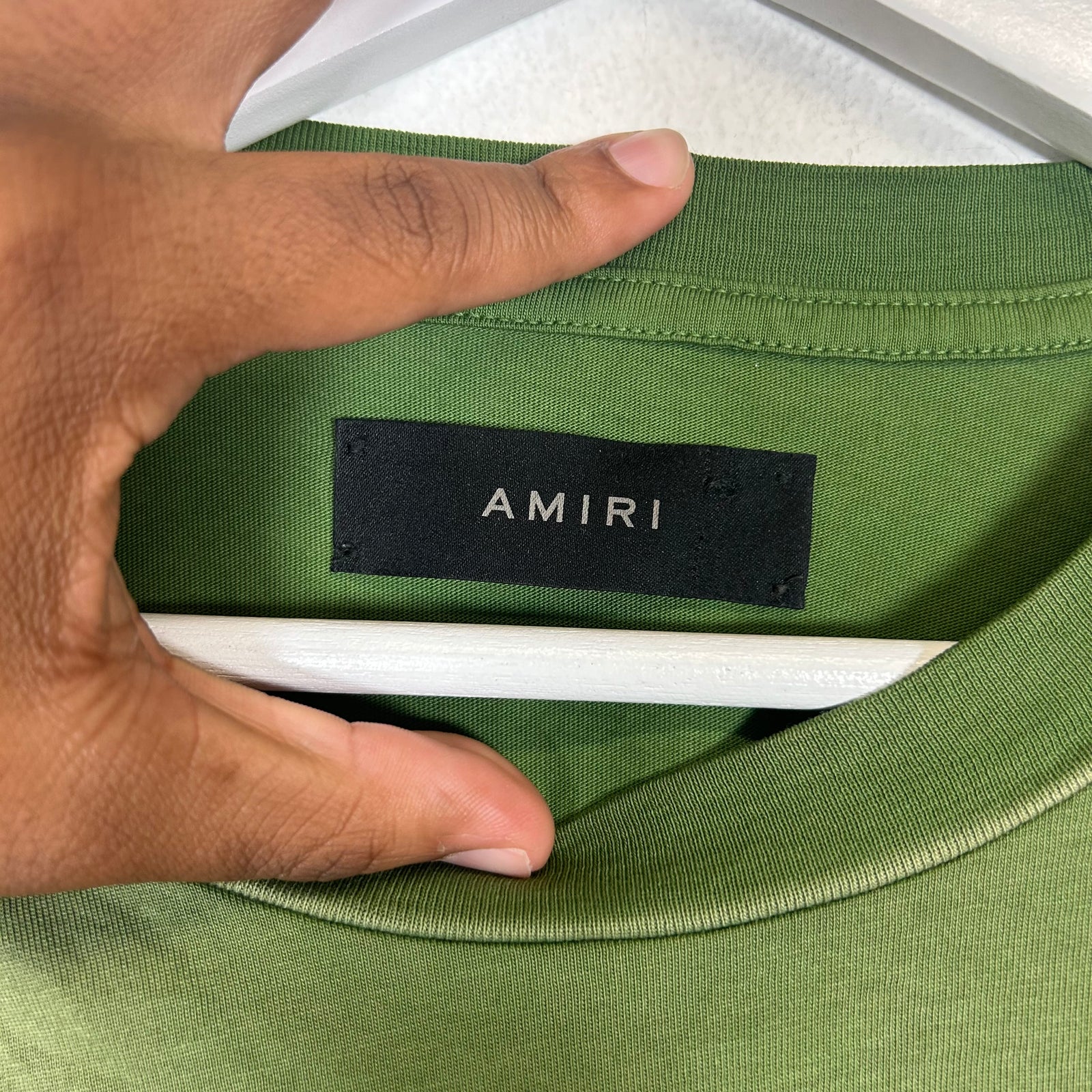 Amiri Green/Yellow Track T-shirt Size L