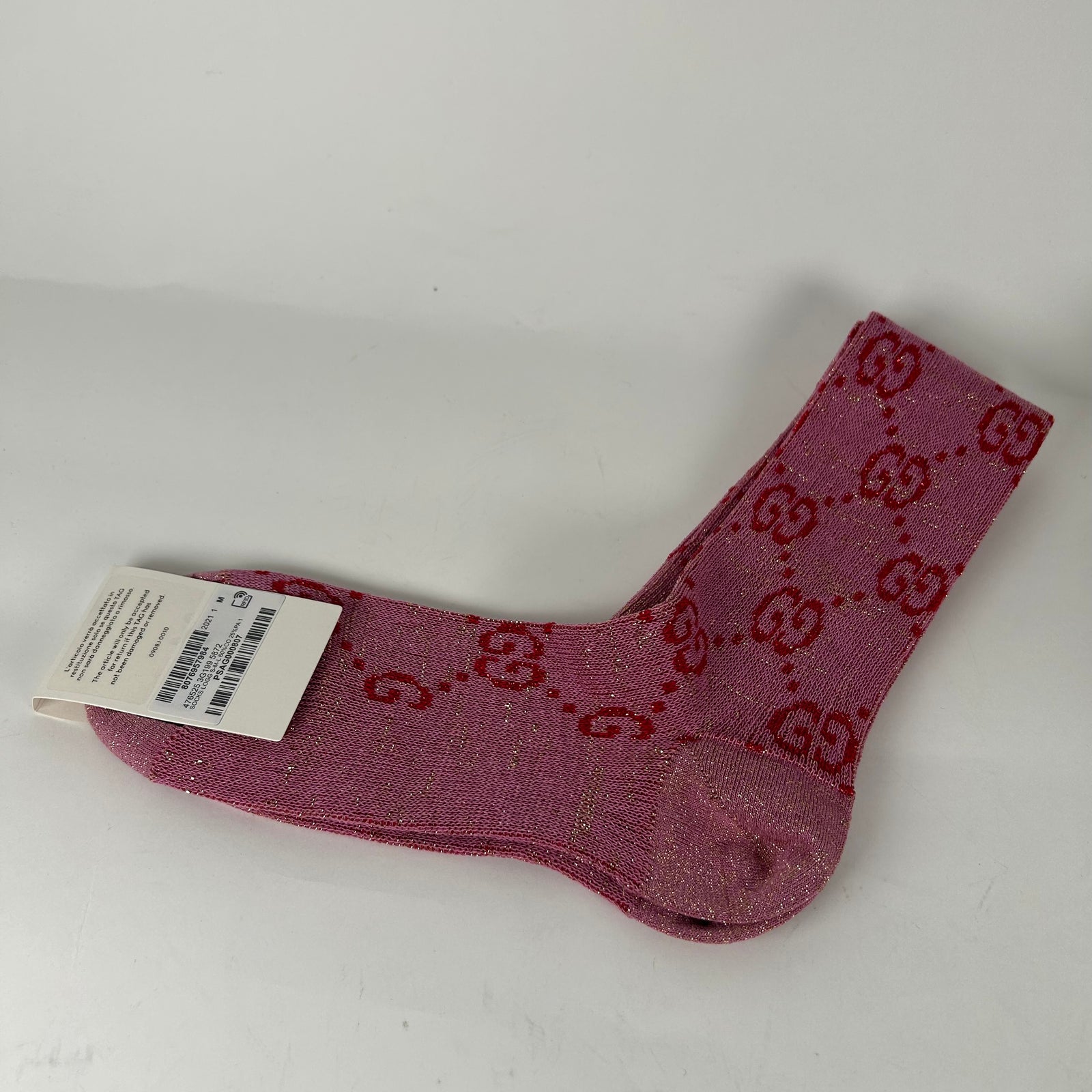 Gucci Pink Monogram Socks