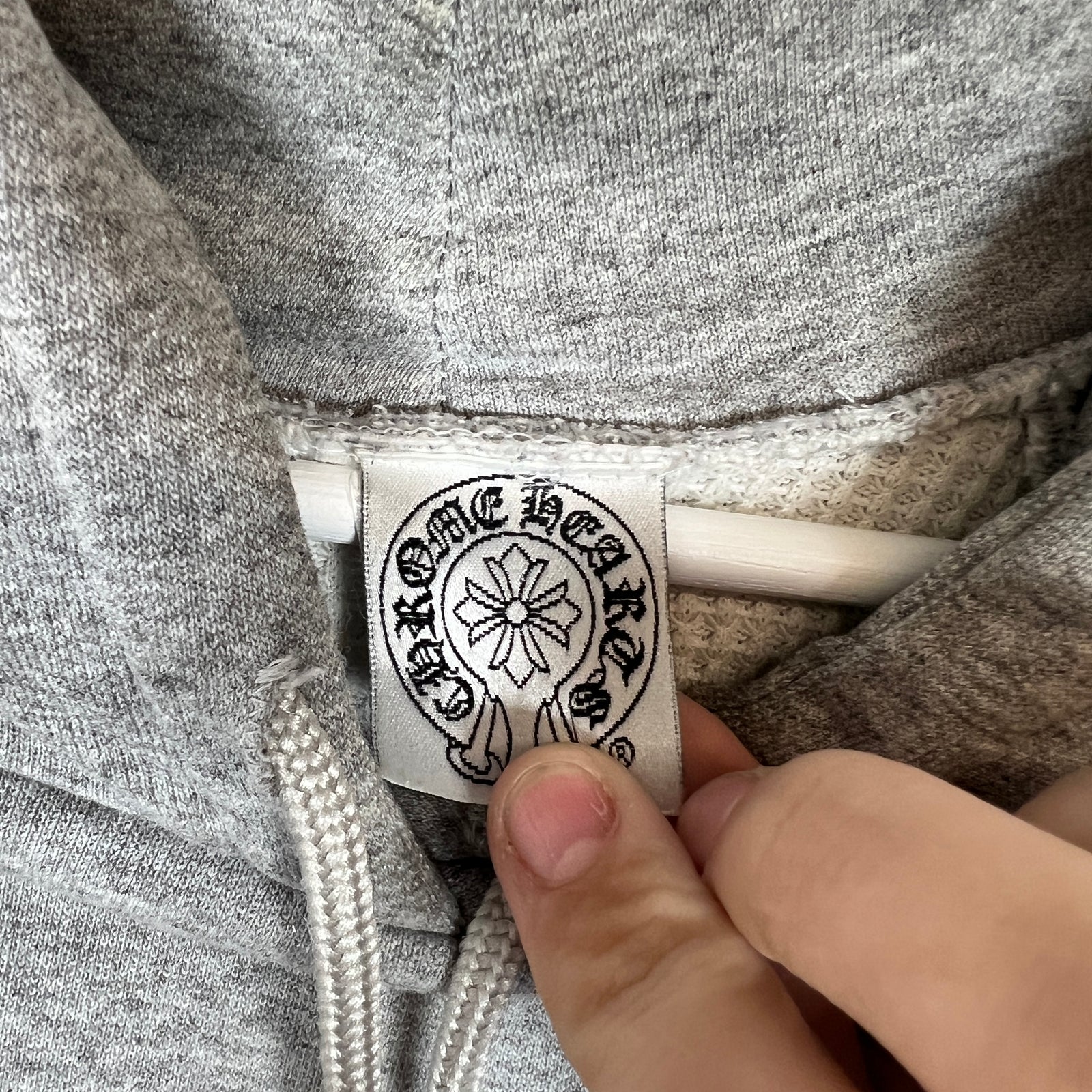 Chrome Hearts Grey "Fuck You" Thermal Lined Hoodie Size S