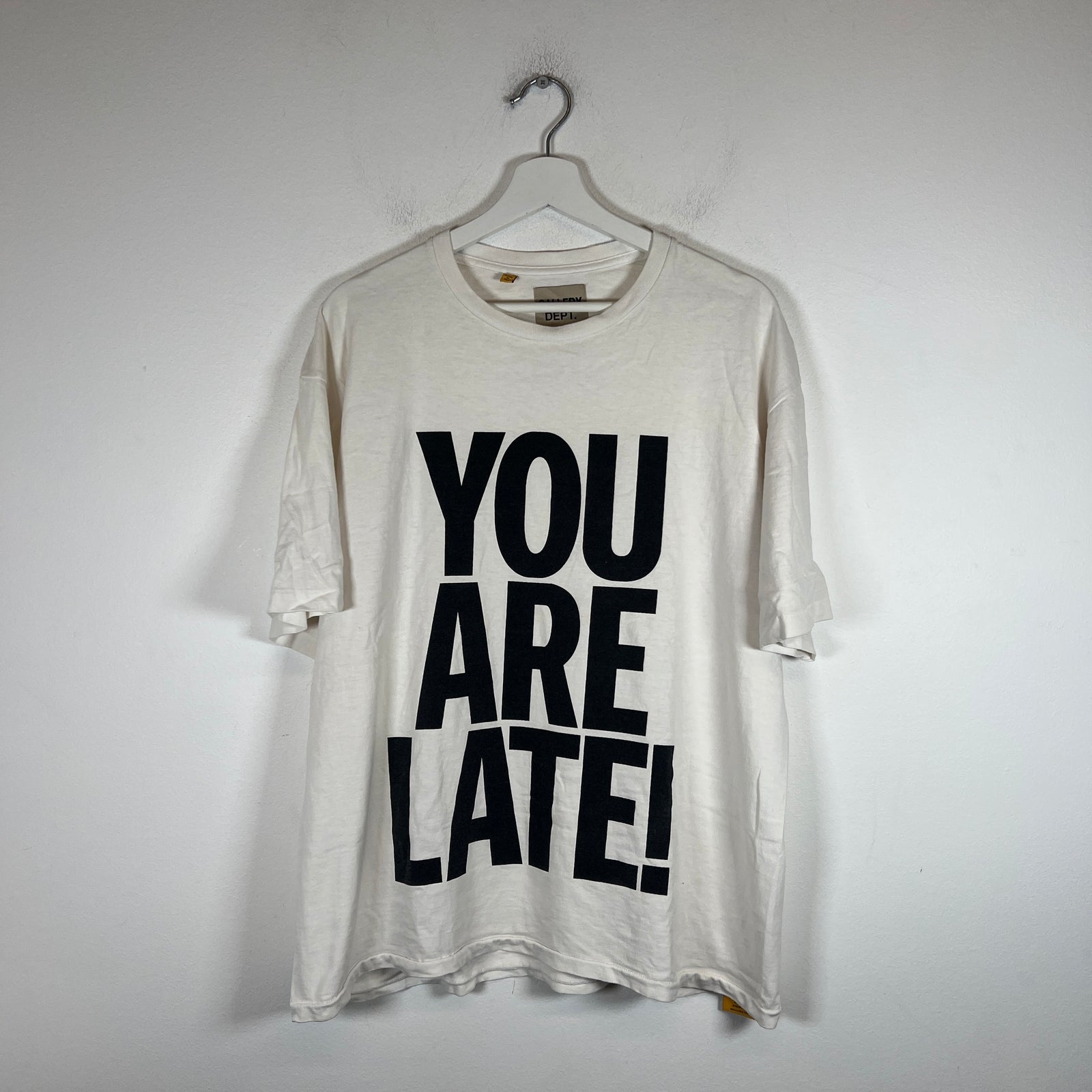 Gallery Dept White 'You Are Late' T-Shirt Size M