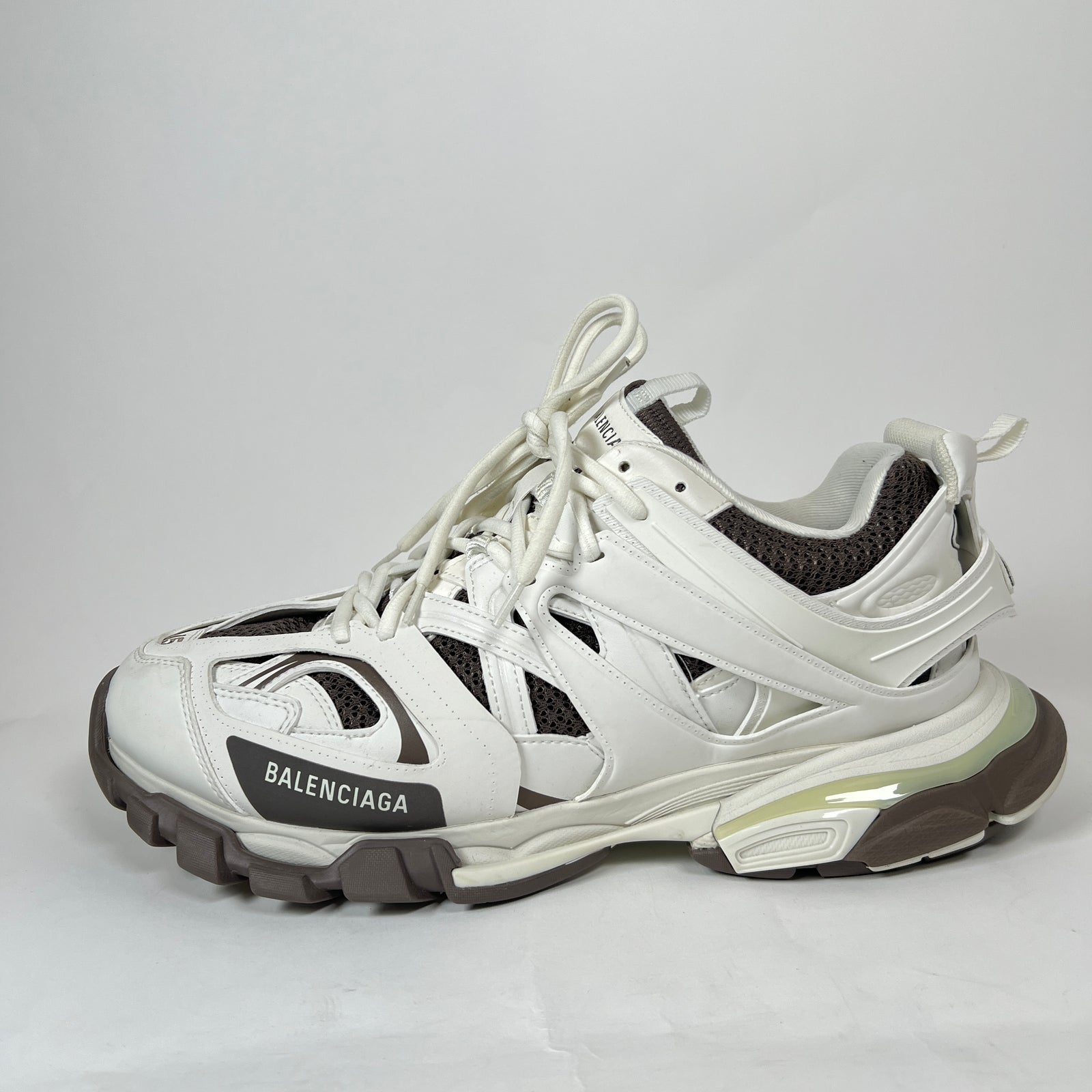 Balenciaga White/Brown Track Sneaker Size 45