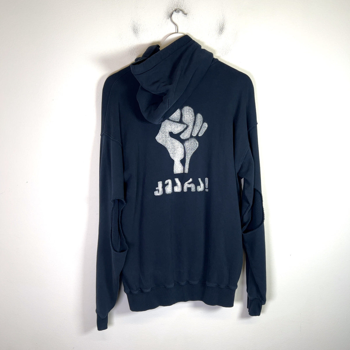 Vetements SS19 Georgian Fist Cutout Hoodie