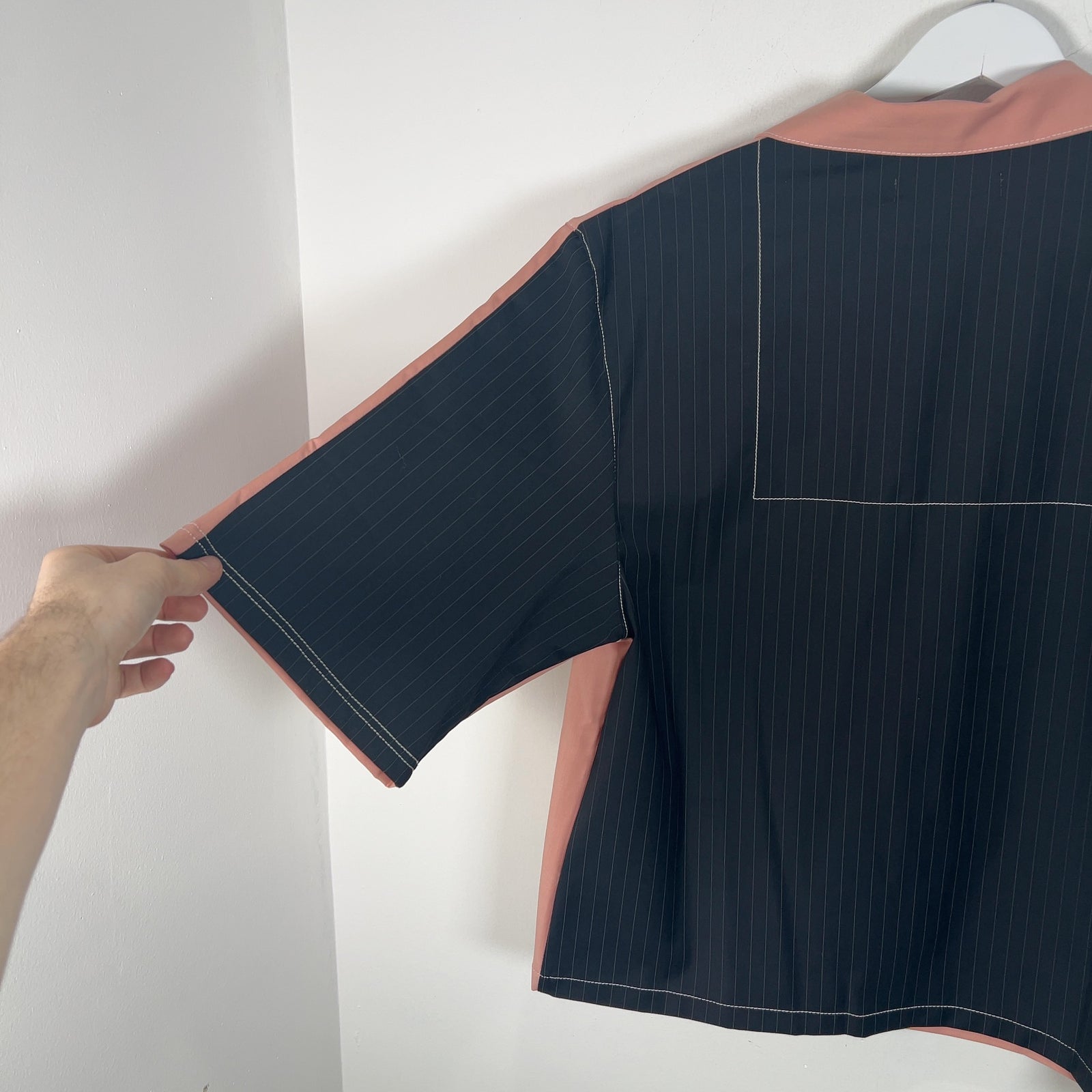 Pyer Moss Hybrid Cropped Camp Shirt