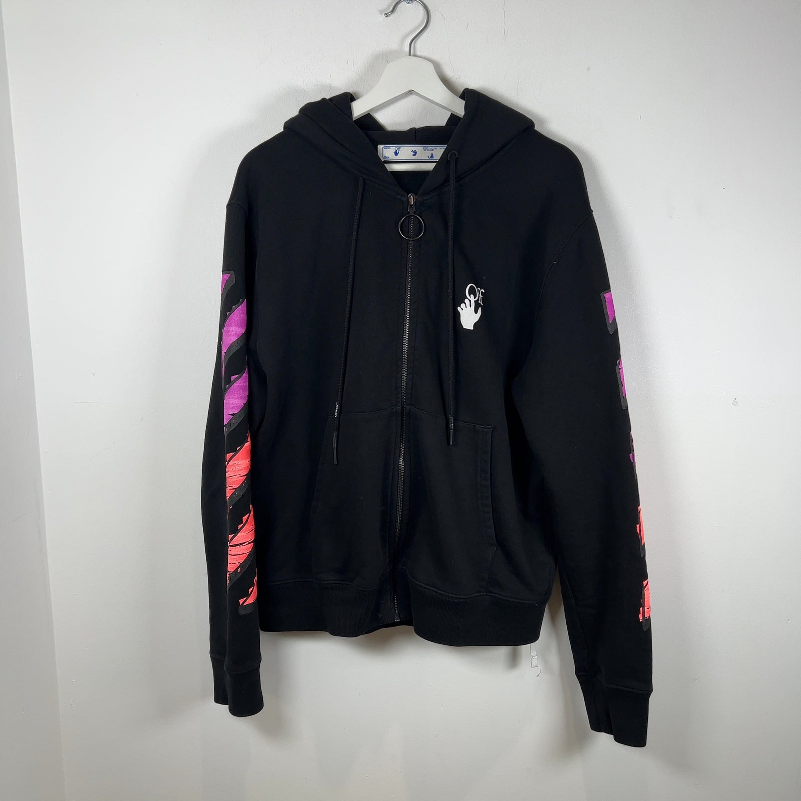 Off-White 'Marker' Arrow Zip-Up Hoodie