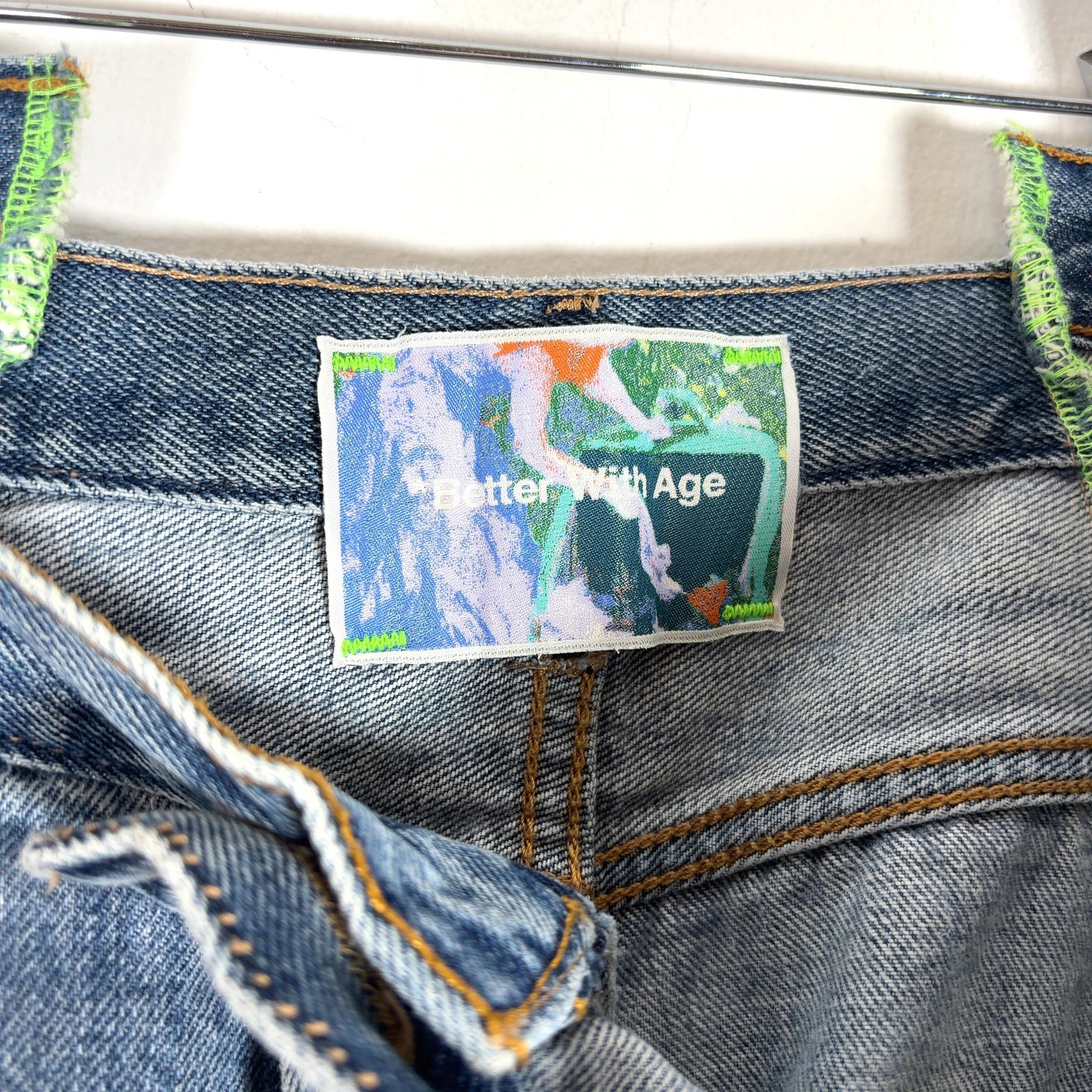 Better With Age Lemon Split Seam Denim Jeans