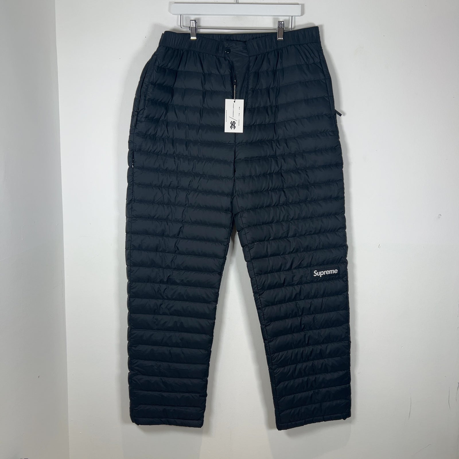 Supreme Black Micro Puffer Sweatpants