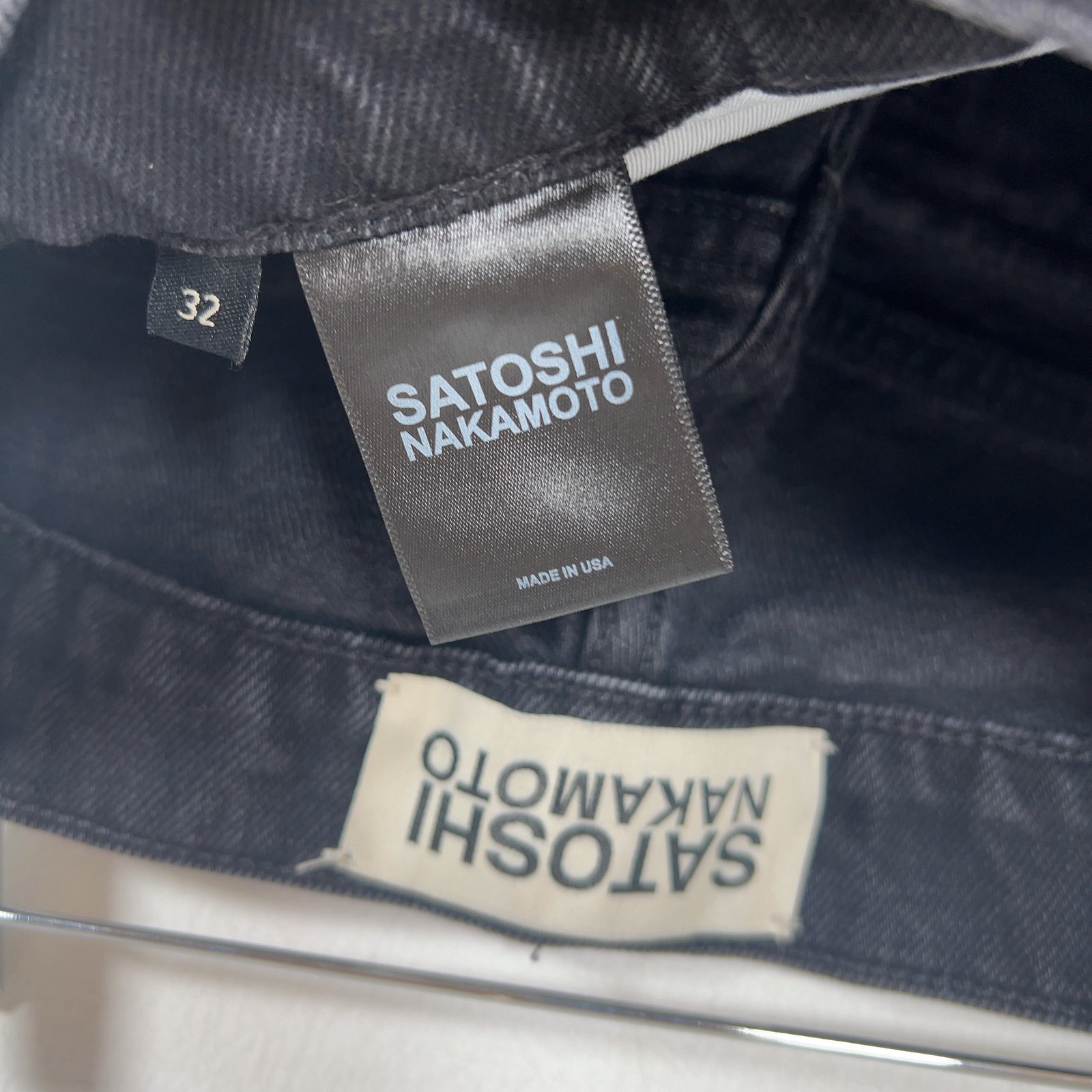 Satoshi Nakamoto Enduro Padded Distressed Black Jeans