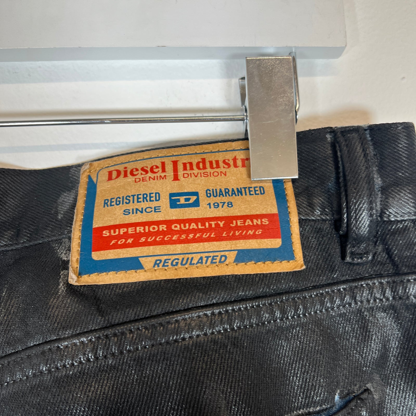 Diesel Black Waxed Jeans Size 32