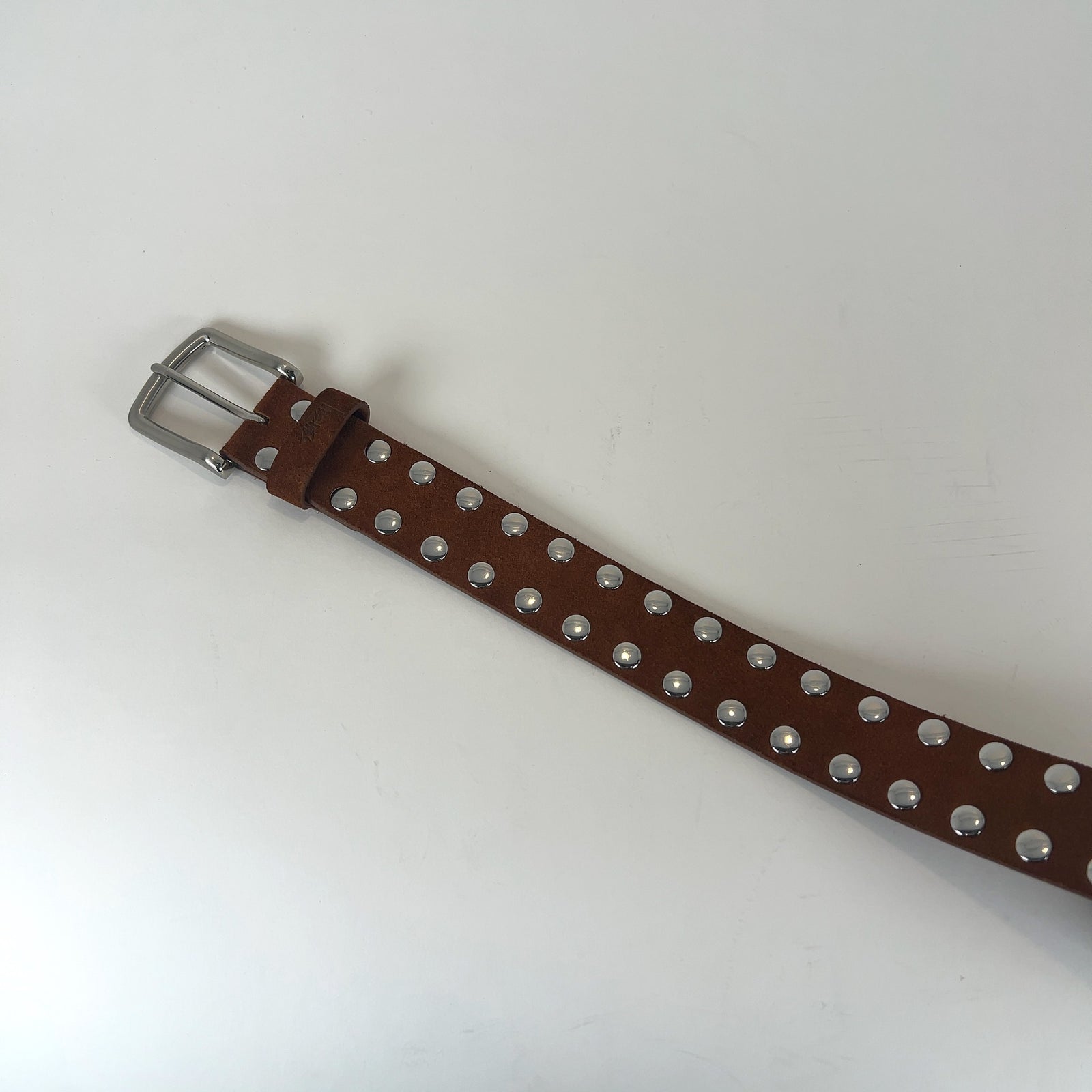 Stussy Suede 8-Ball Studded Belt