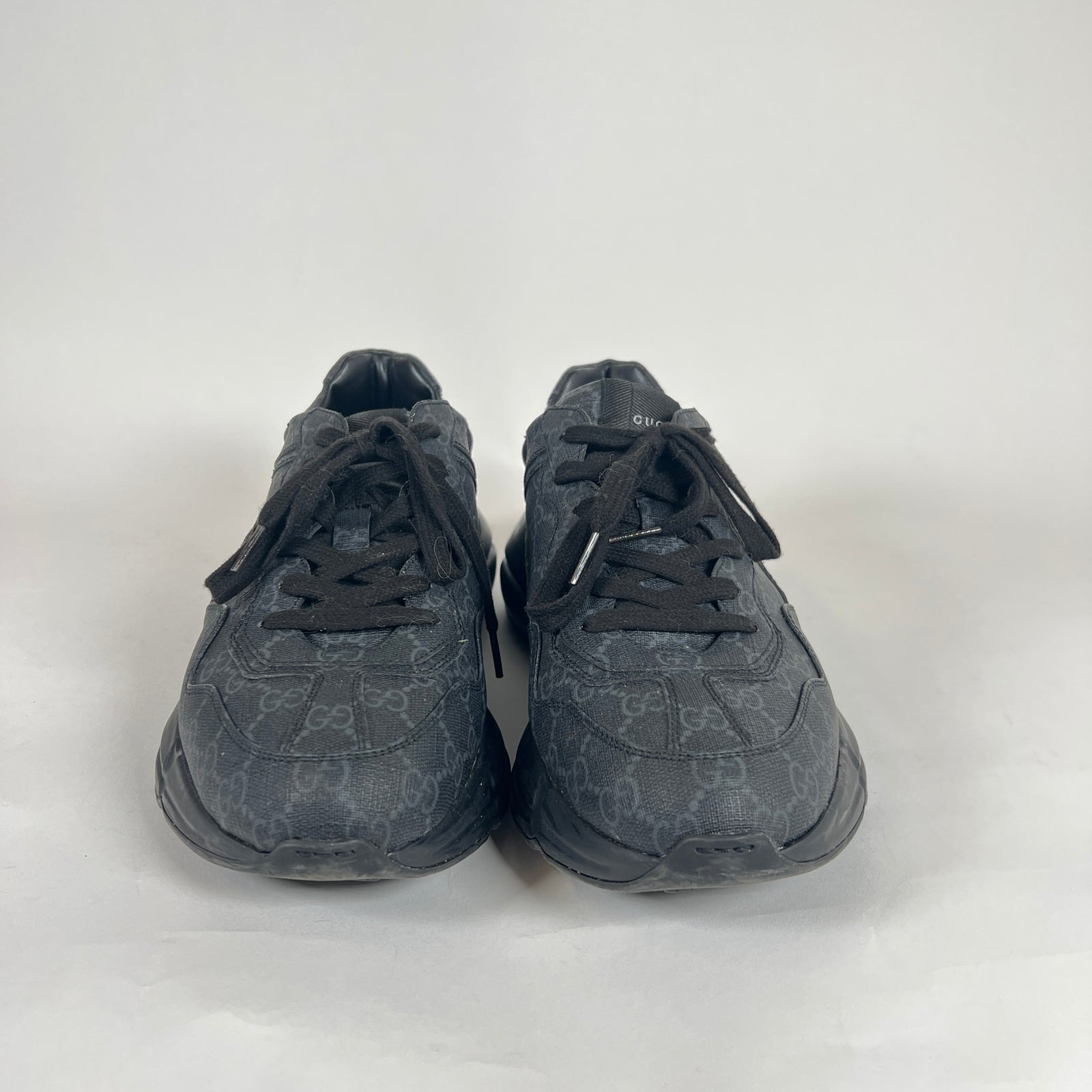 Gucci GG Black Rhyton Sneaker Size 11
