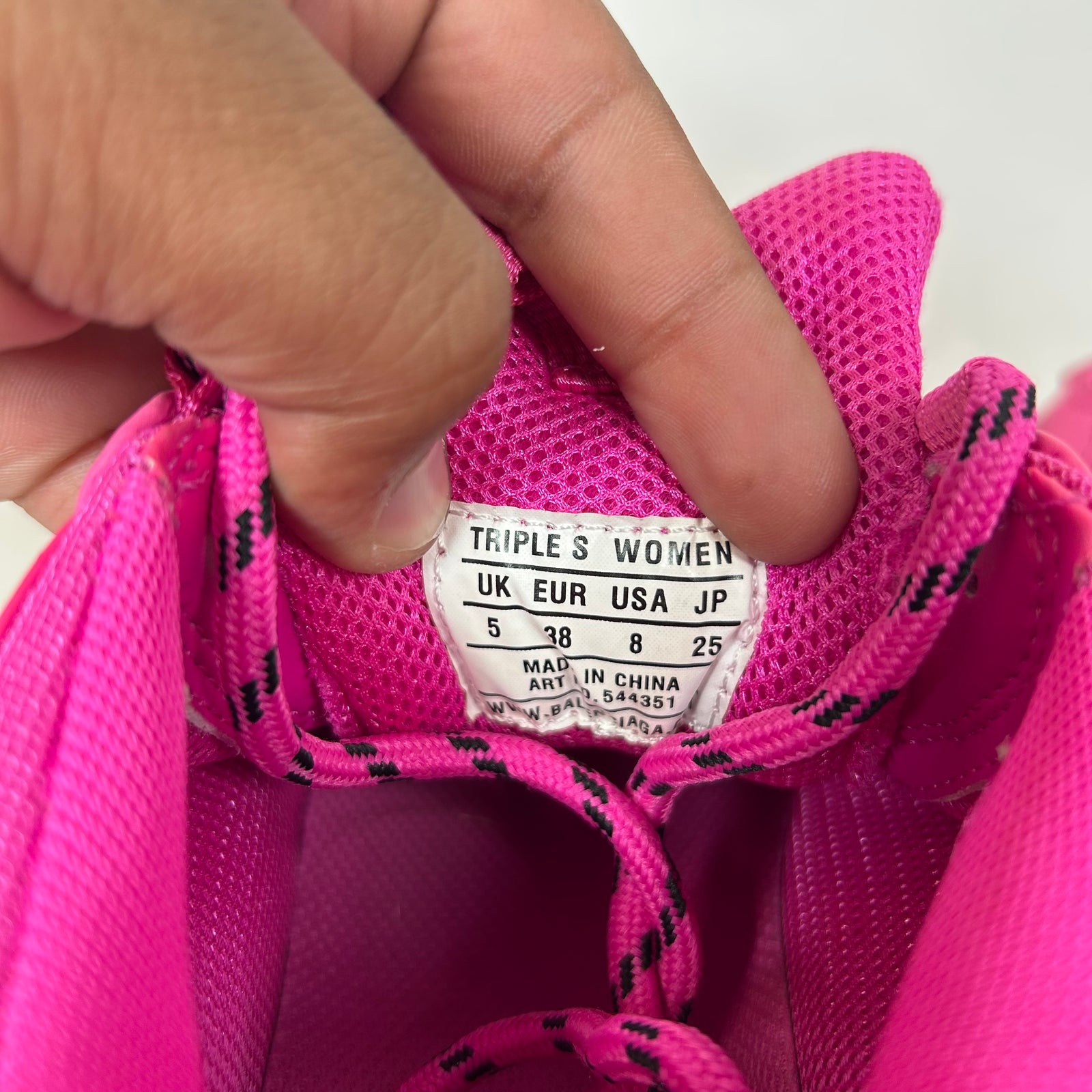 Balenciaga Hot Pink Triple S Sneaker Size 38