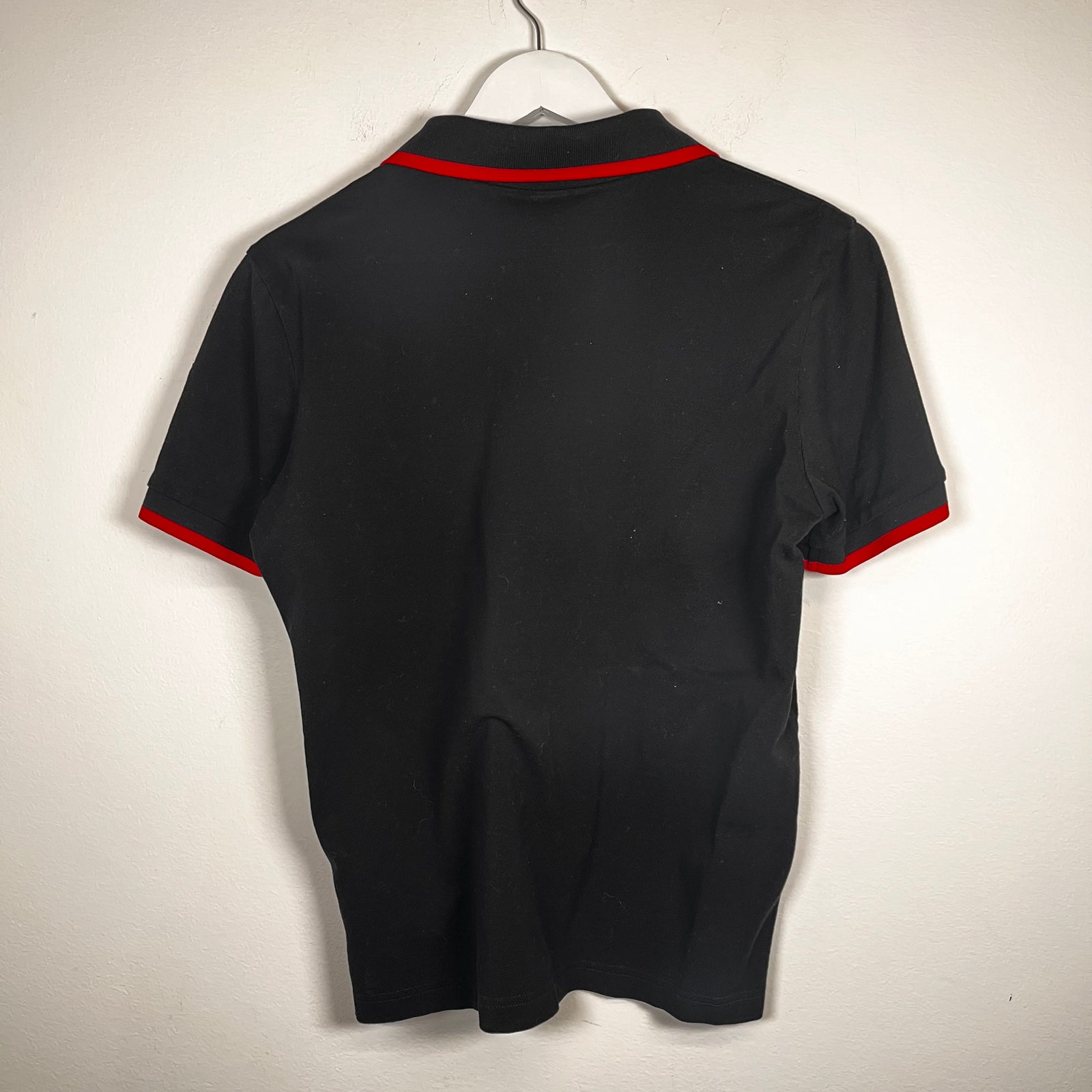 Moncler Black/Red SS Polo Size S