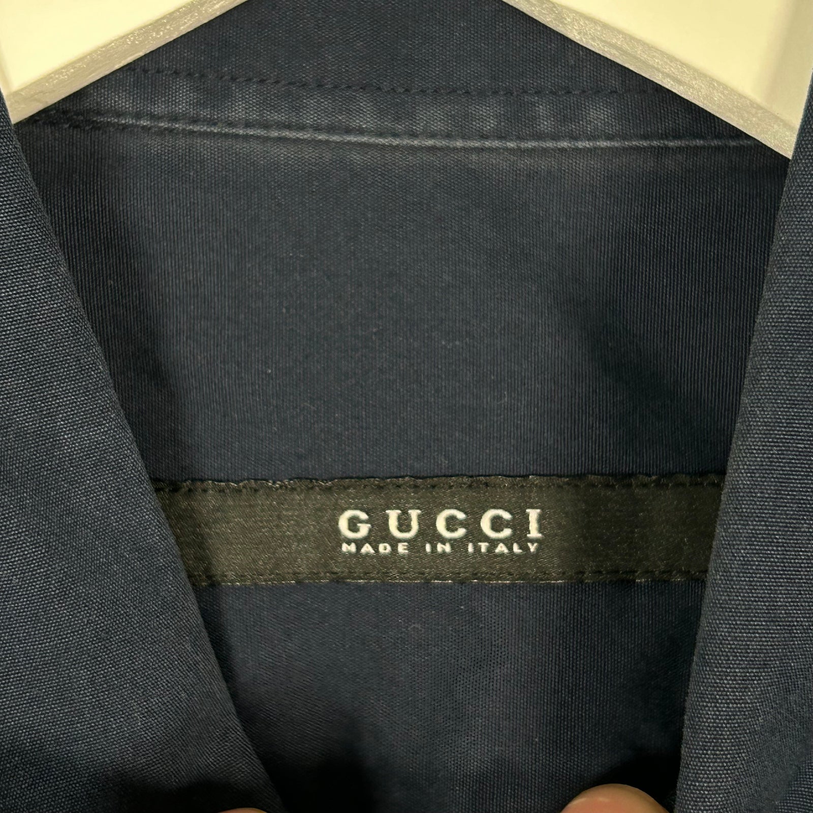 Gucci Navy Gerenal Short Sleeve Shirt Size S