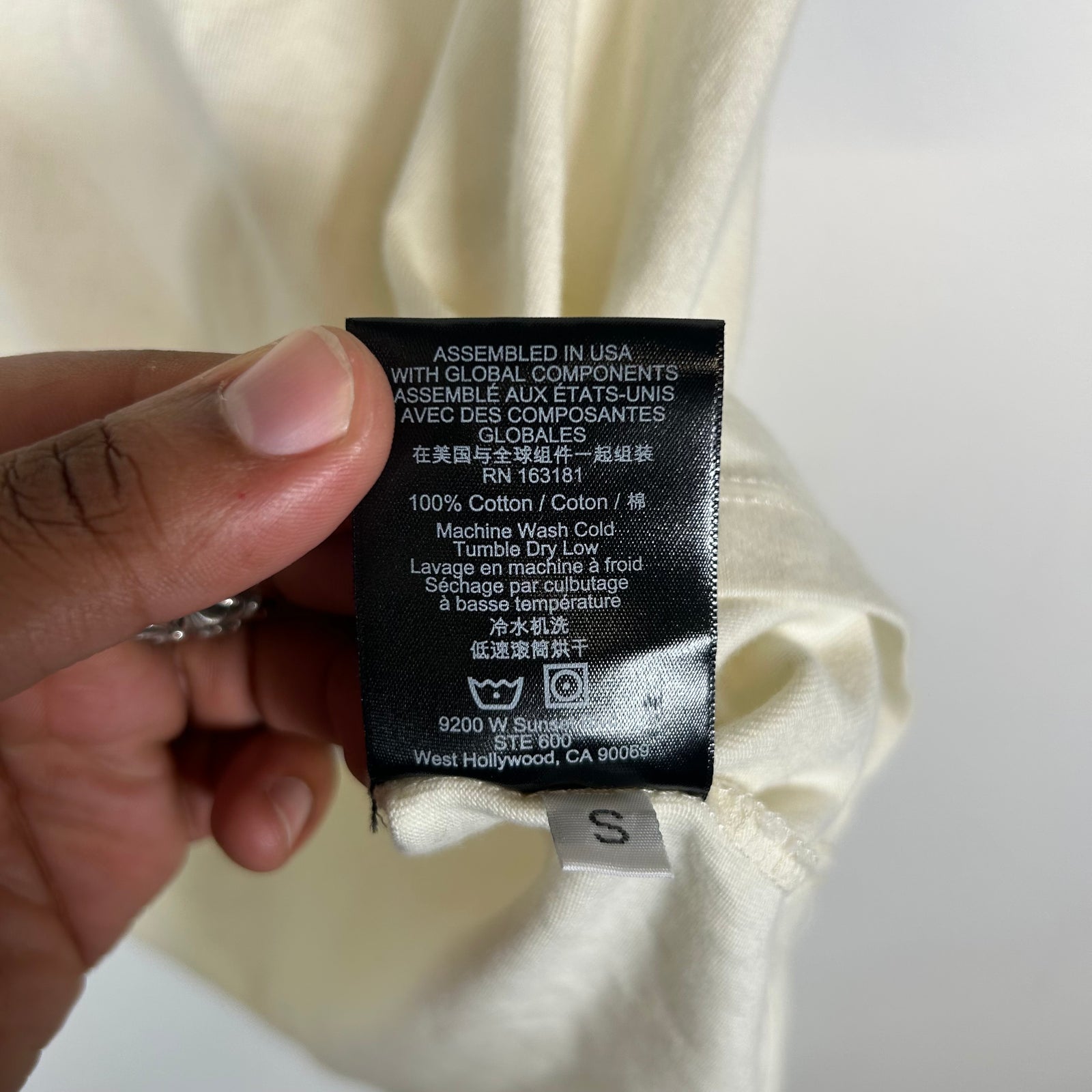 Rhude White Moonlight Logo T-Shirt Size S