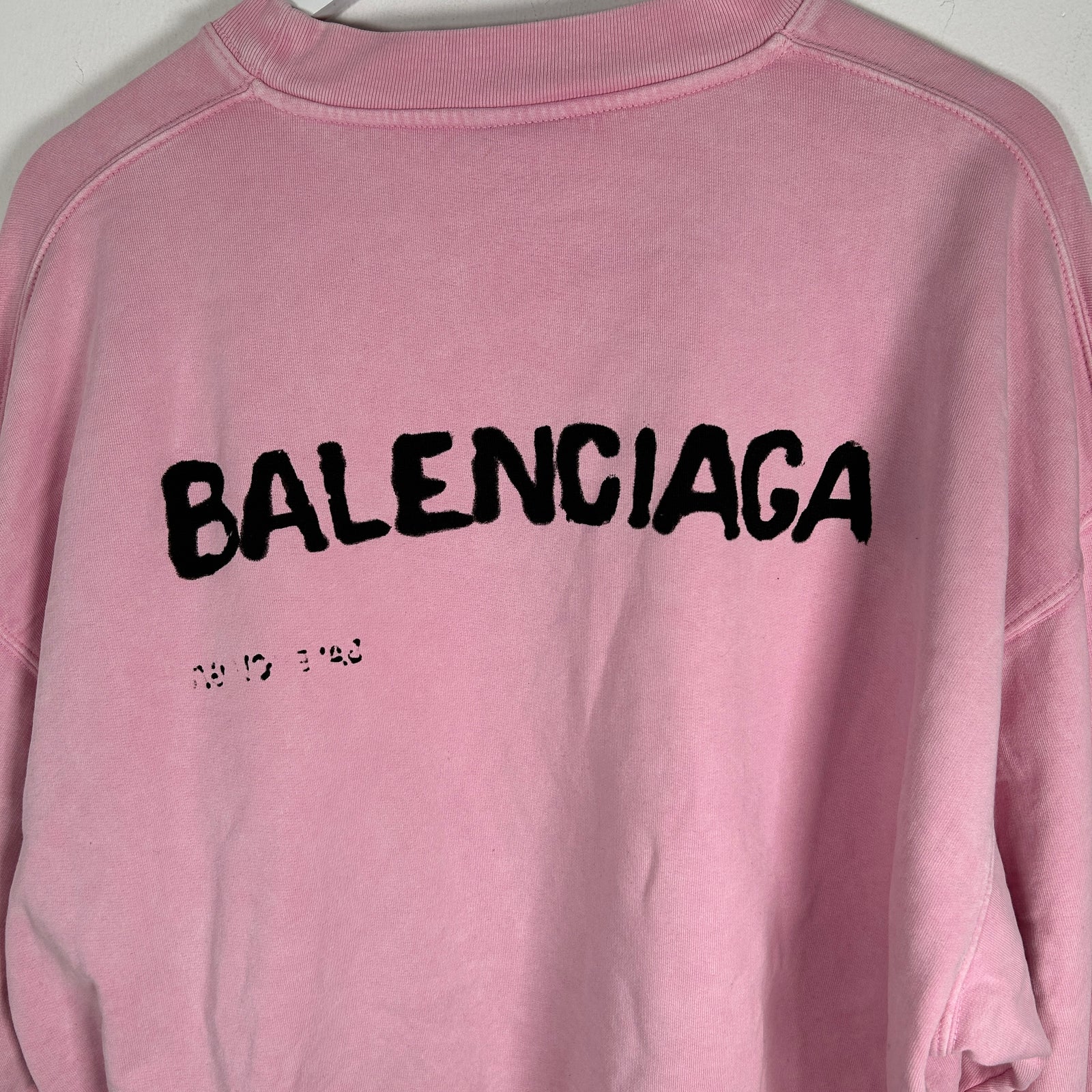 Balenciaga Pink Graphic Logo Longsleeve Size S