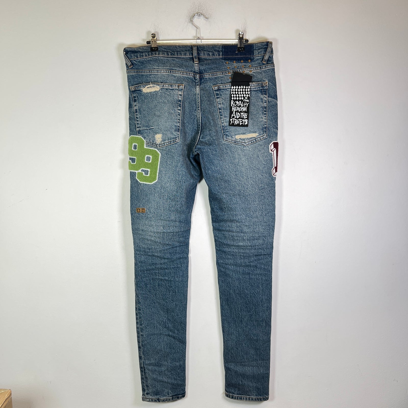 Ksubi Van Winkle Rodeo Patch Distressed Jeans